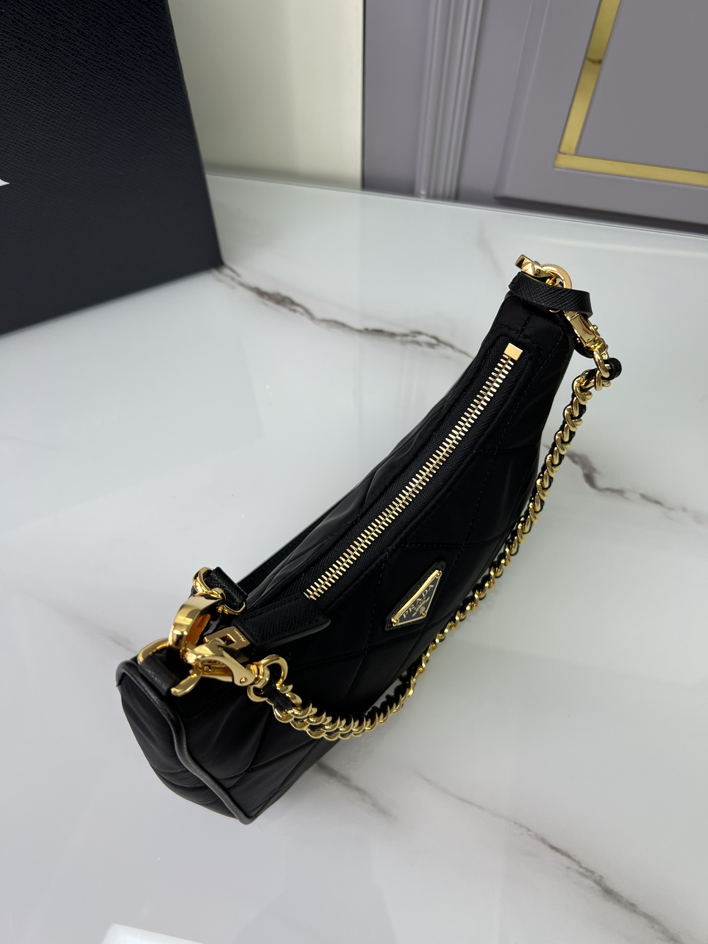 [TOP] PRADA Hobo Underarm Bag Nylon 22*18*6cm - 6 Colour