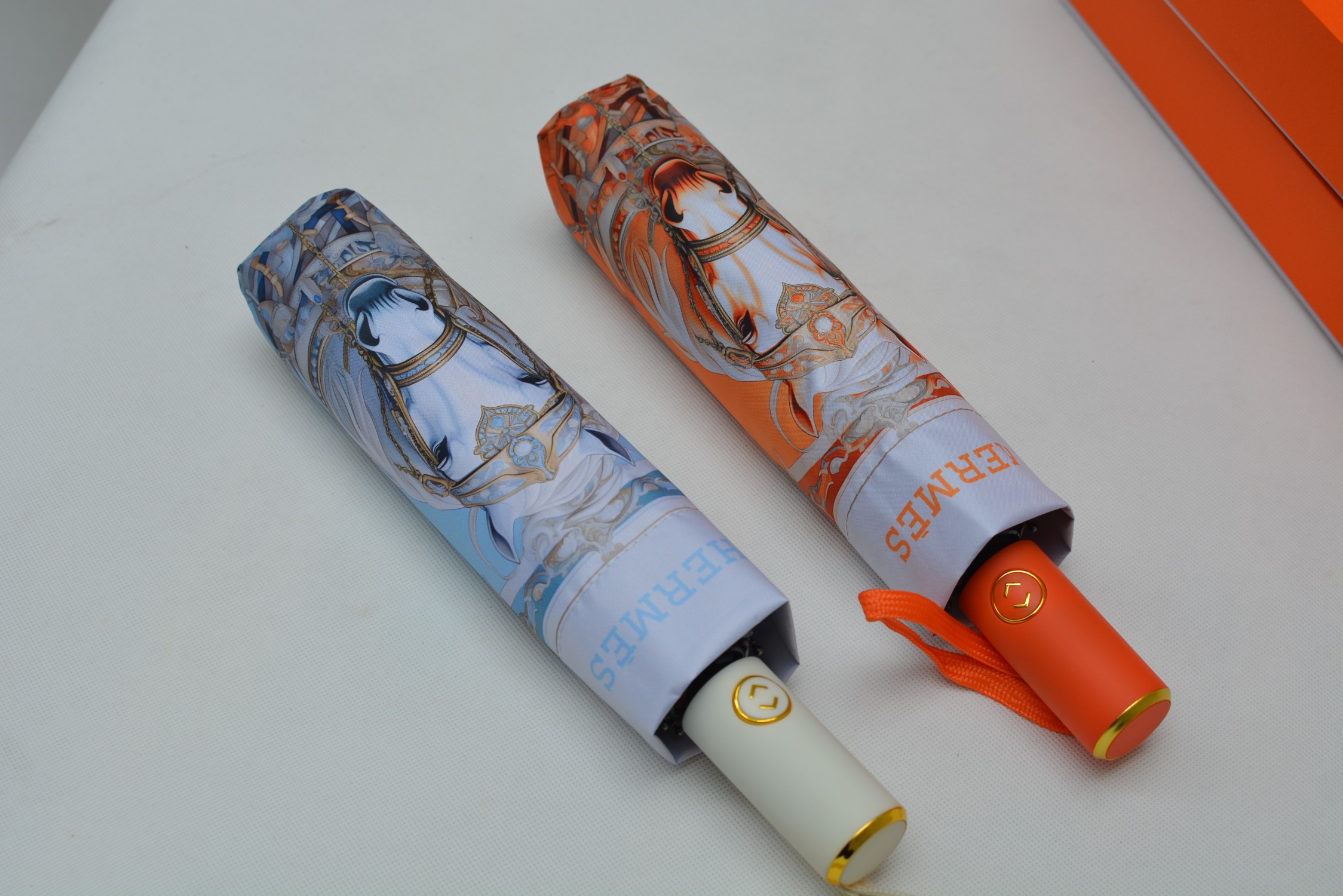 [TOP] HERMES Horse Carriage Umbrella - 2 Colors