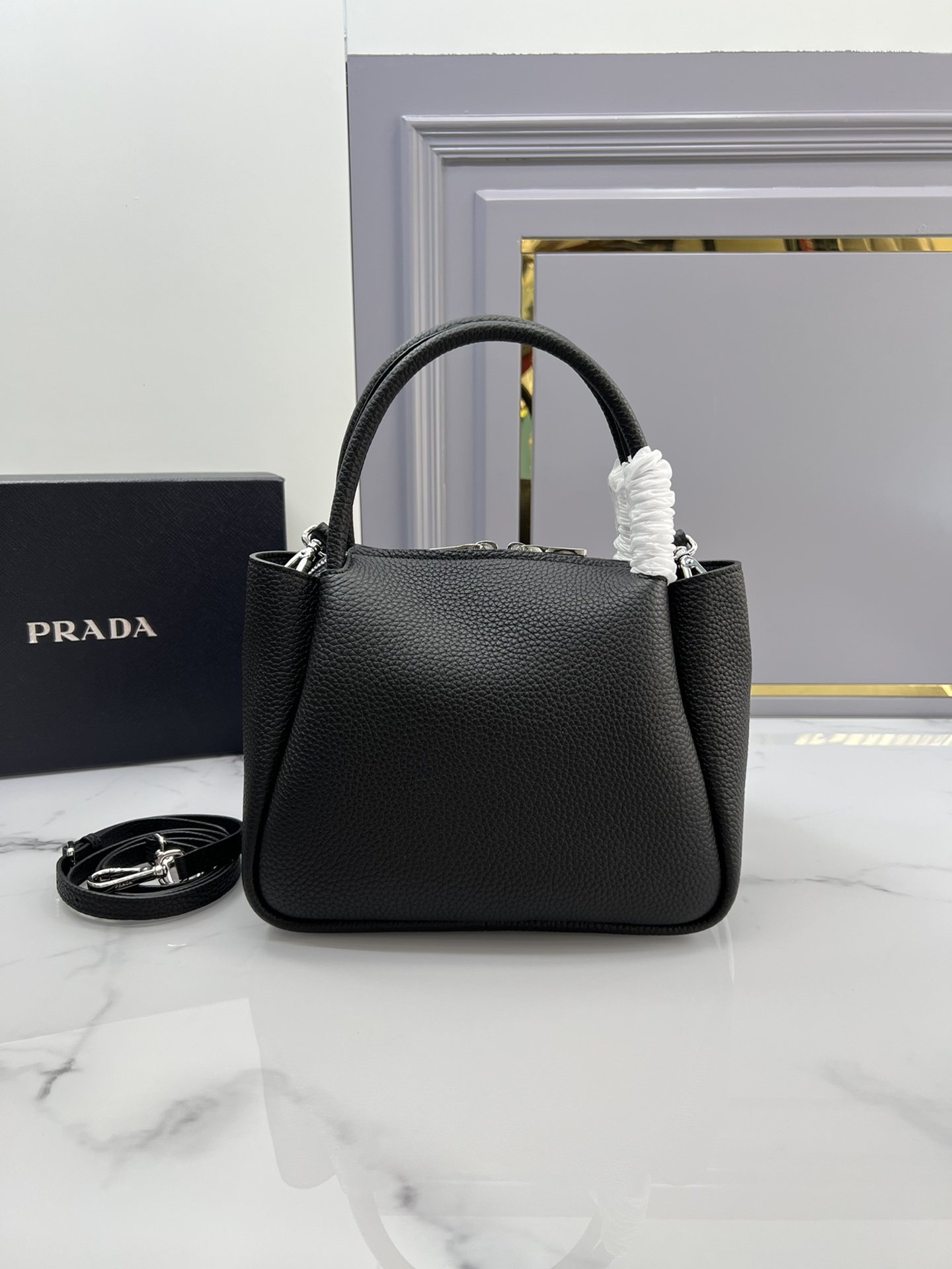 [TOP] PRADA Cowhide Handbag 23×21×13cm - 3 Colour