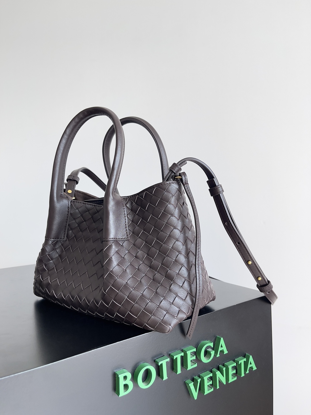 [TOP] Bottega Veneta BV Pinacoteca Bag 24x15x12cm/43x23x17.5cm - Chocolate