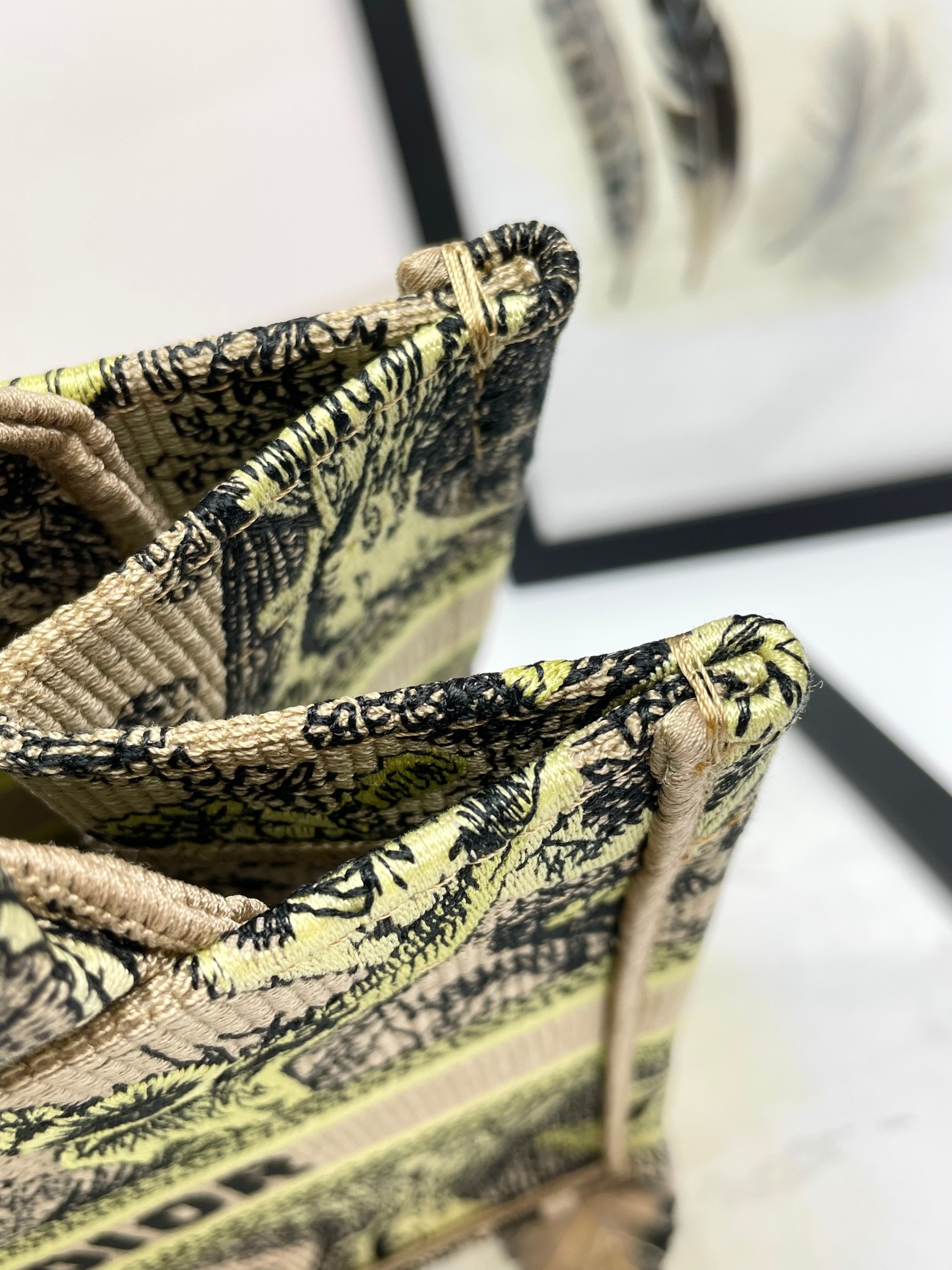 [TOP] Christian Dior Book Tote Bag 3 Sizes - Yellow