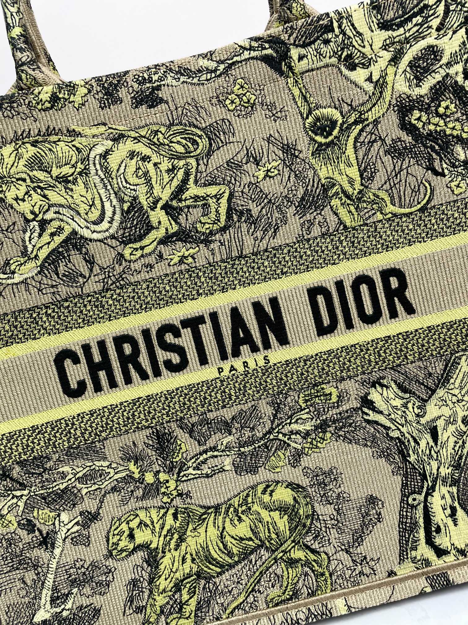 [TOP] Christian Dior Book Tote Bag 3 Sizes - Yellow