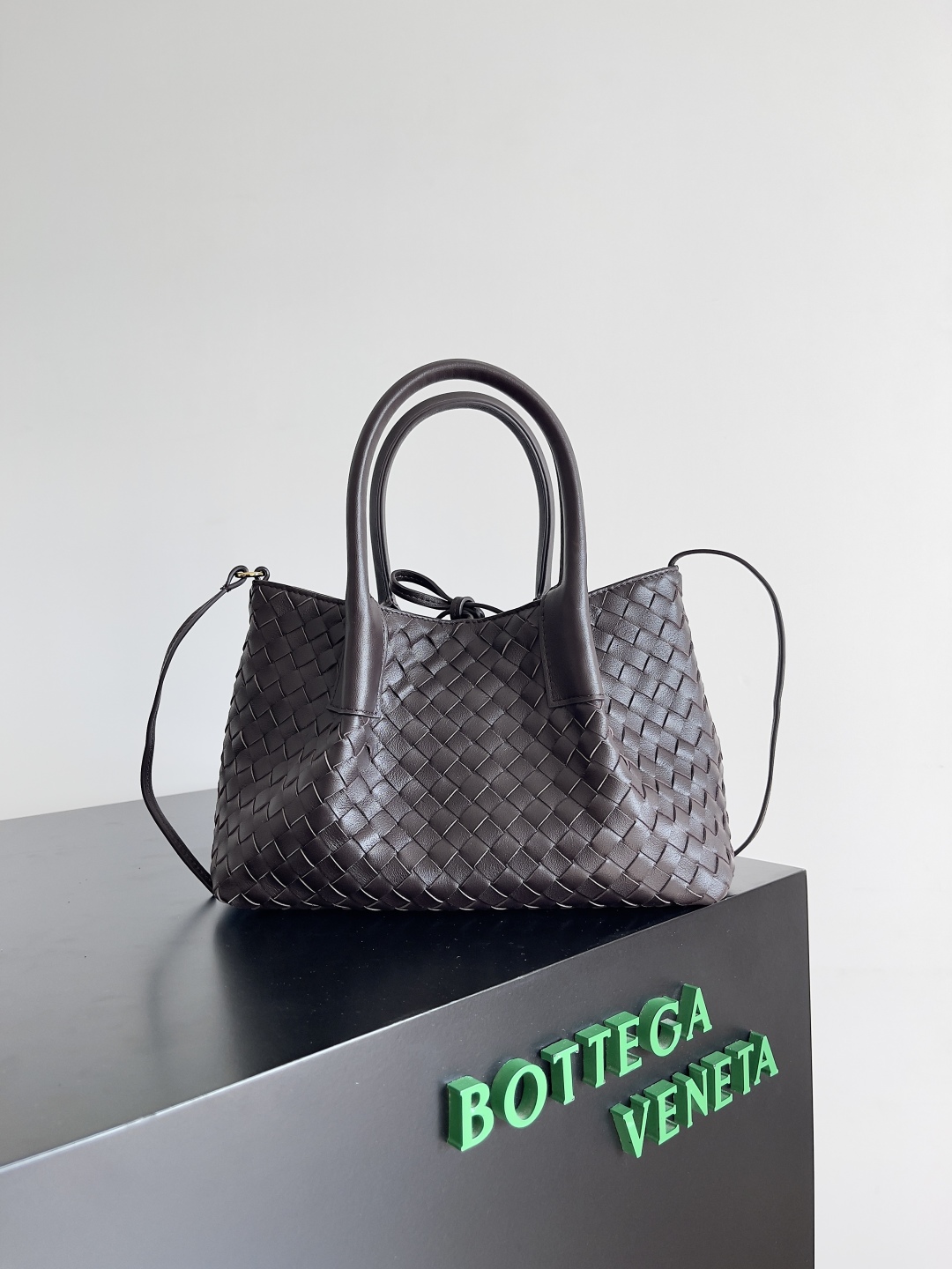 [TOP] Bottega Veneta BV Pinacoteca Bag 24x15x12cm/43x23x17.5cm - Chocolate