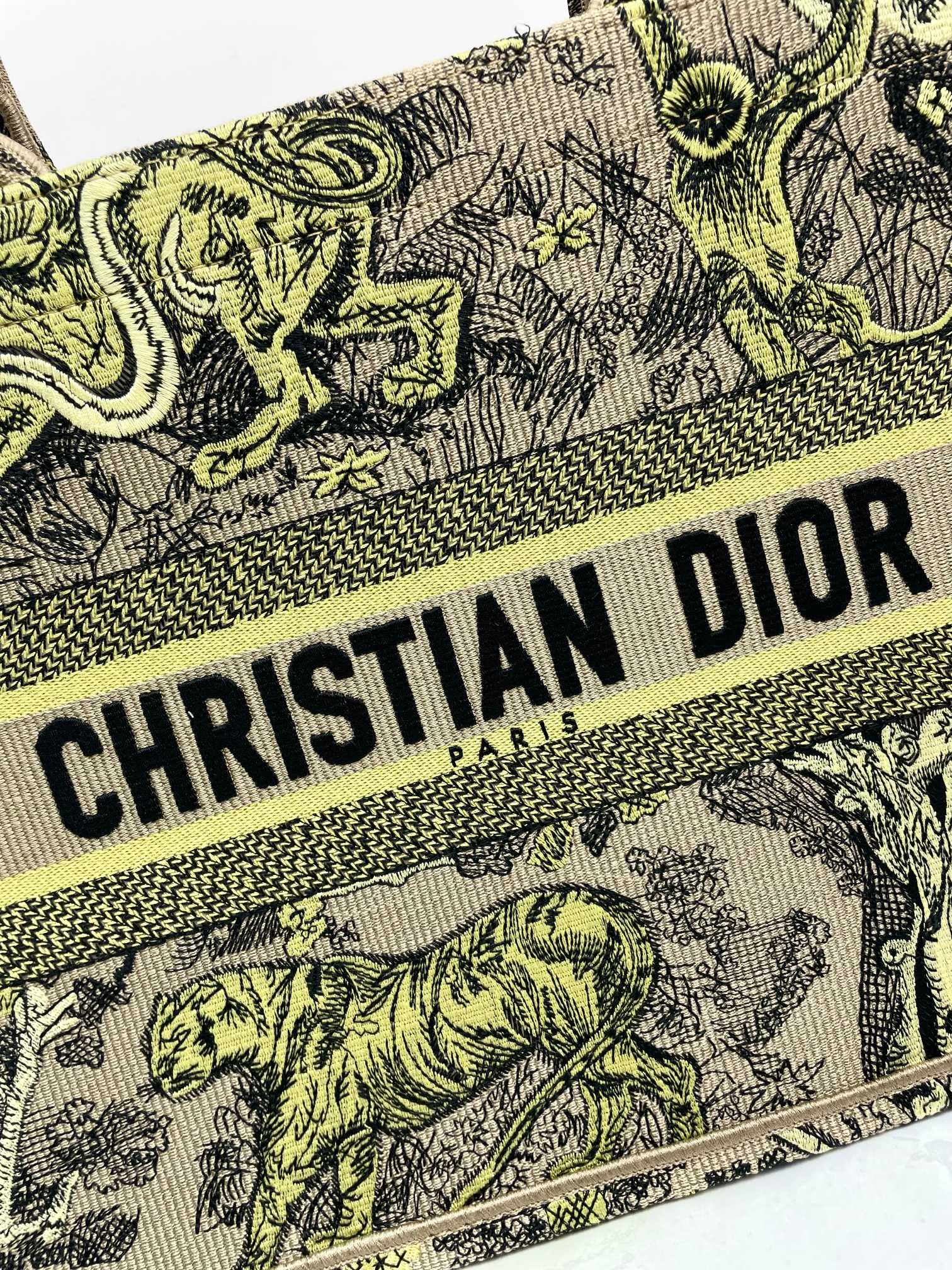 [TOP] Christian Dior Book Tote Bag 3 Sizes - Yellow