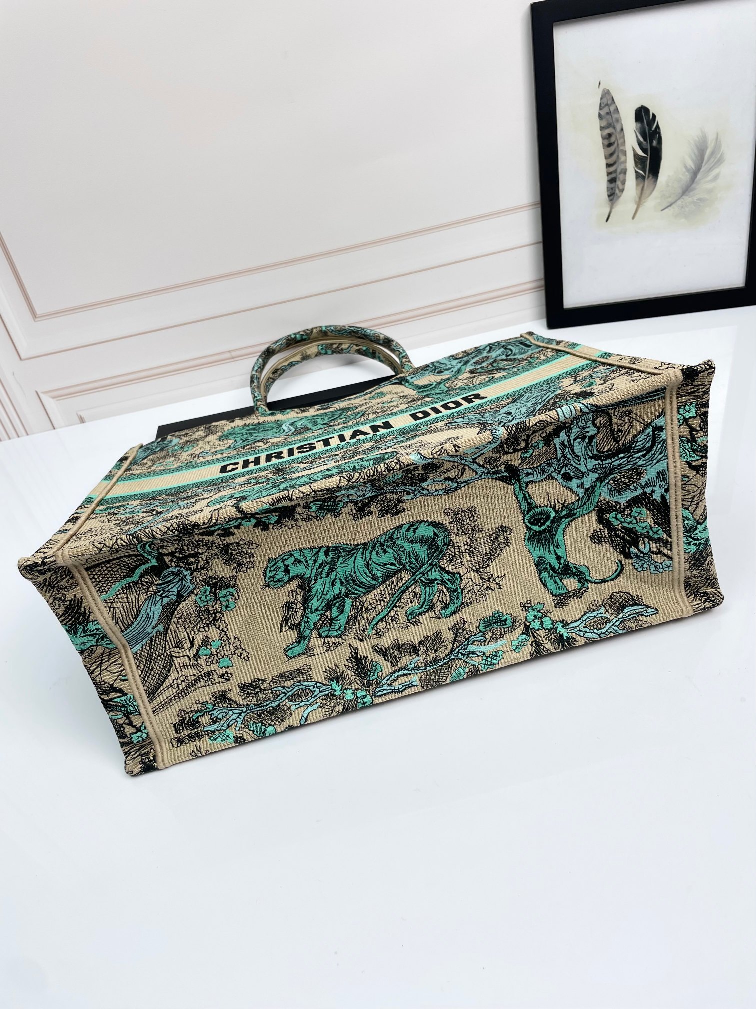 [TOP] Christian Dior Book Tote Bag 3 Sizes - Green