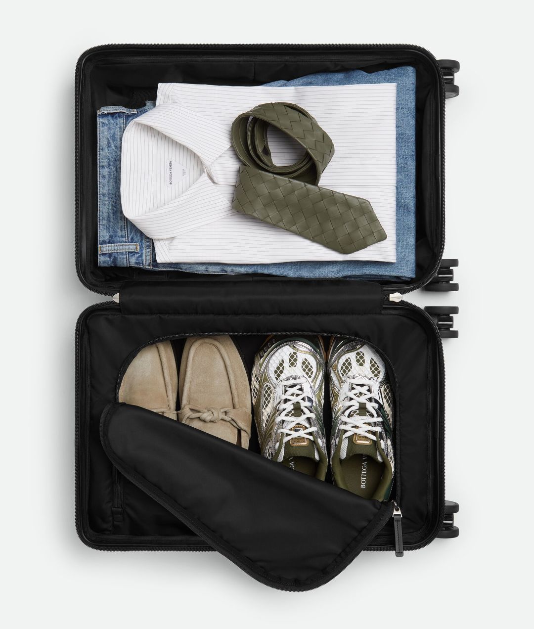 [TOP] Bottega Veneta BV Odyssey Cabin Suitcase 55x35x21cm - Black