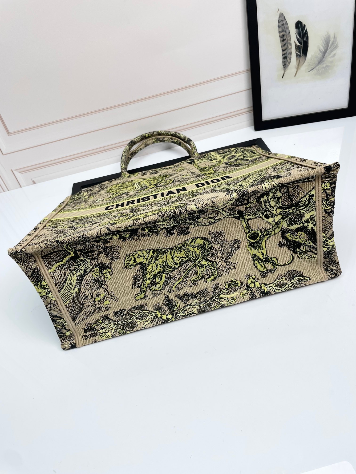 [TOP] Christian Dior Book Tote Bag 3 Sizes - Yellow