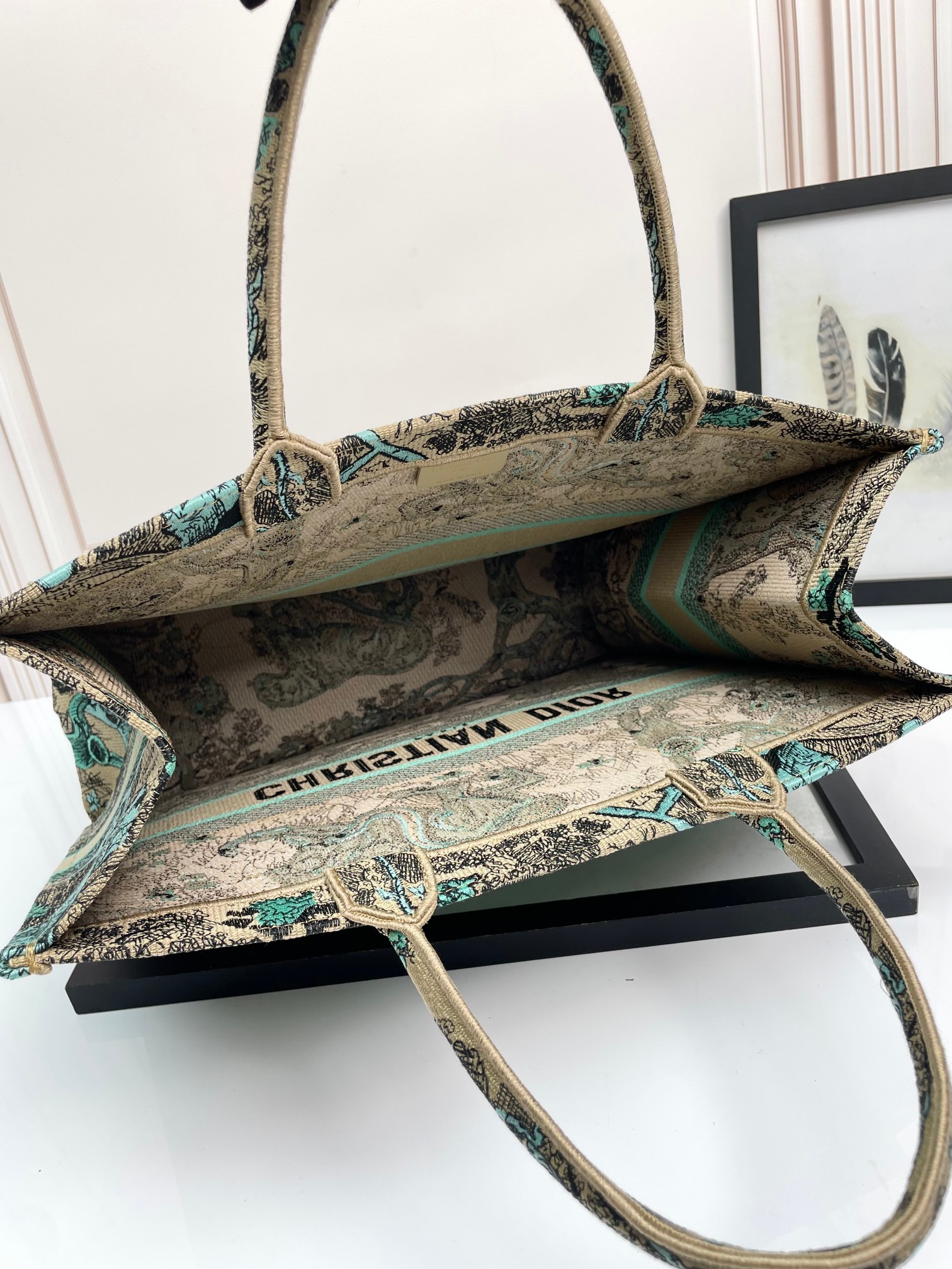 [TOP] Christian Dior Book Tote Bag 3 Sizes - Green