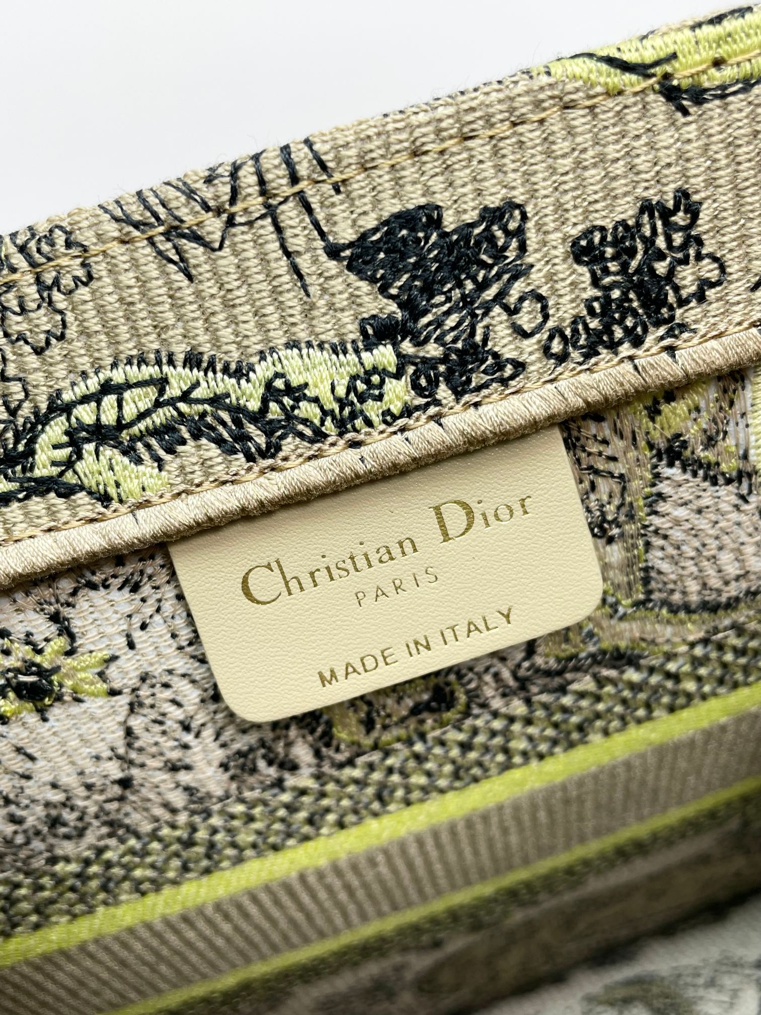 [TOP] Christian Dior Book Tote Bag 3 Sizes - Yellow