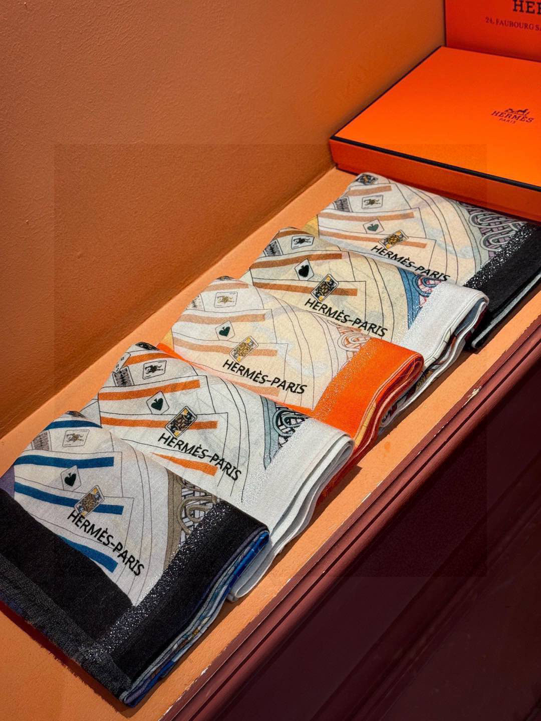 [TOP] HERMES Cashmere Scarf 100 x 200 cm - 5 Colors