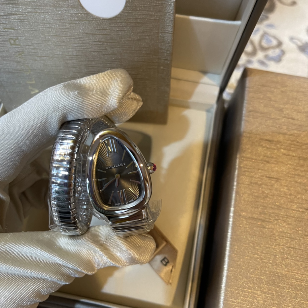 [TOP] BVLGARI Serpentin Watch 23x35mm - Silver