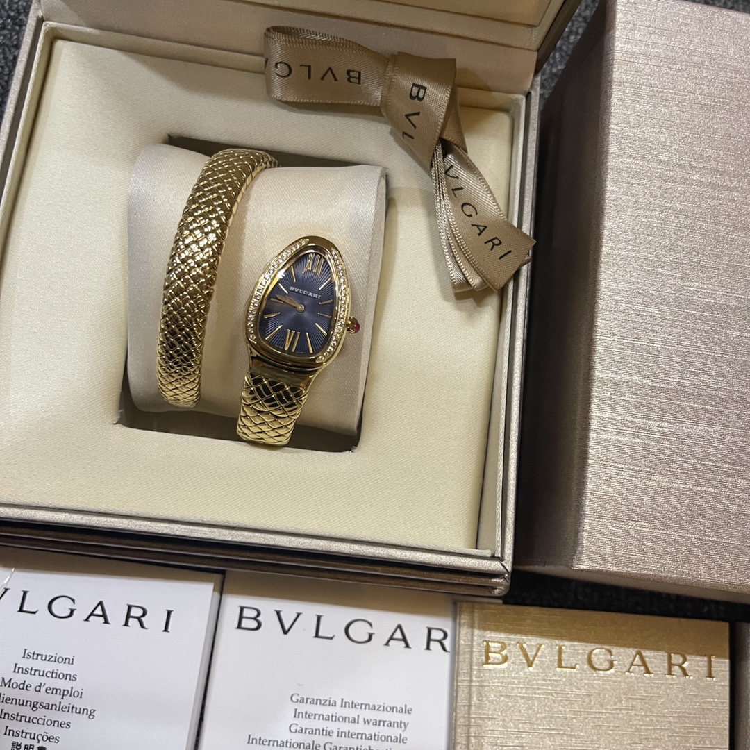 [TOP] BVLGARI Serpentin Spig Watch 23x34mm - 2 Colors