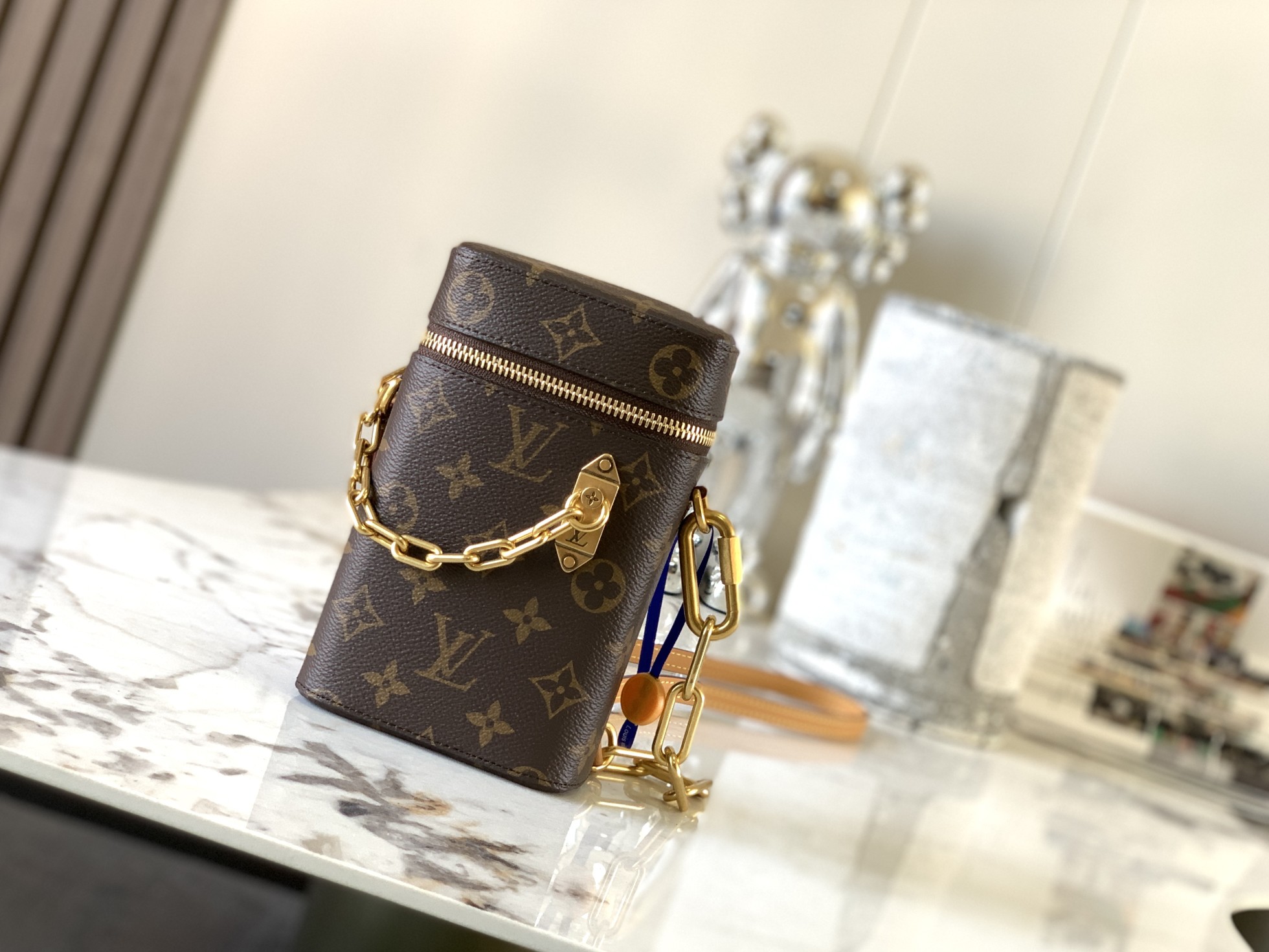 [TOP] Louis Vuitton LV Phone Box Monogram Bag 10.5 x 17.0 x 5.0 cm - Brown