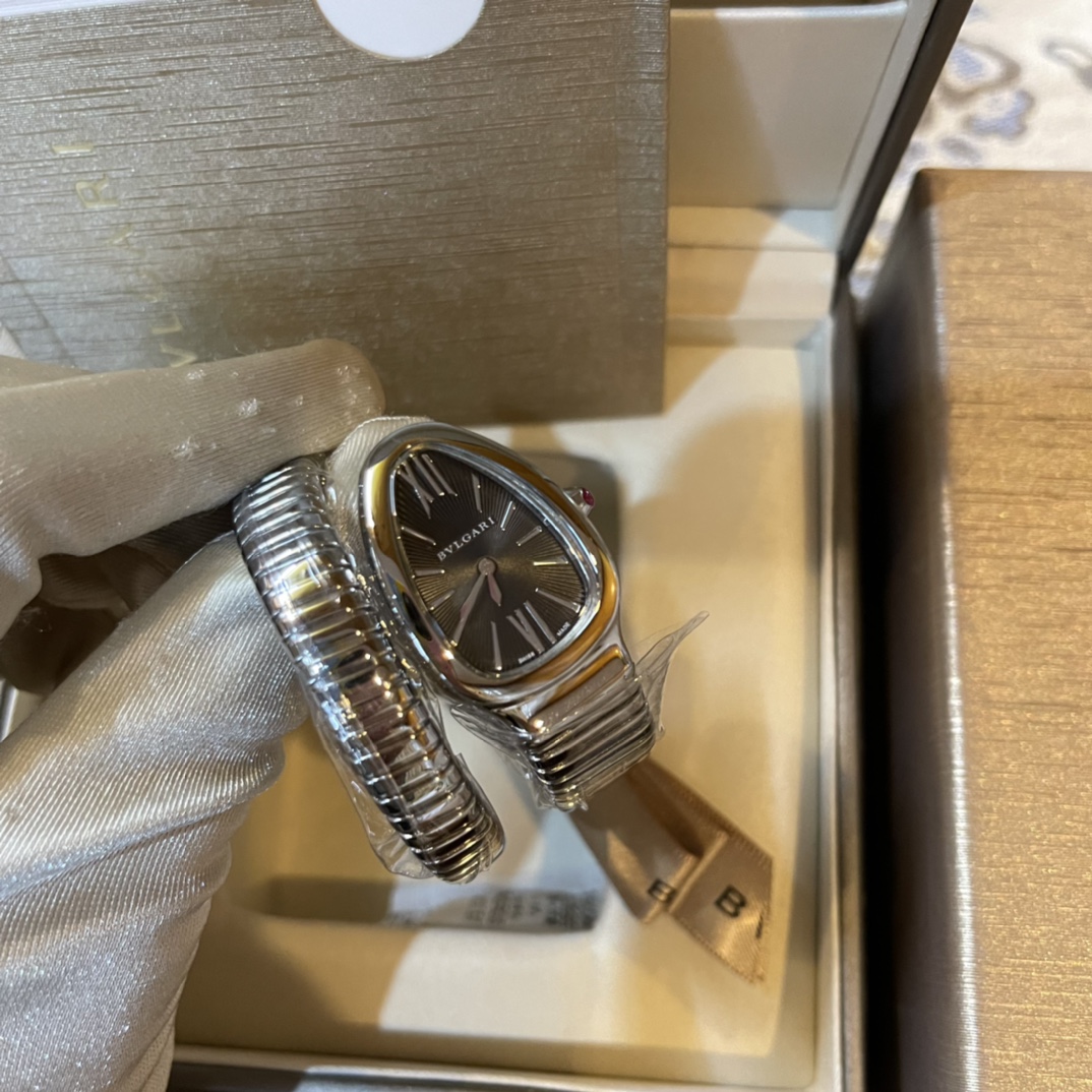 [TOP] BVLGARI Serpentin Watch 23x35mm - Silver