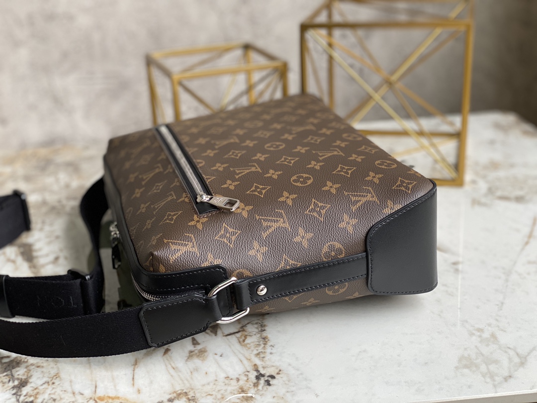 [TOP] Louis Vuitton LV Torres Crossbody Bag Macassar Canvas/Calfskin 36x25x11cm - Brown