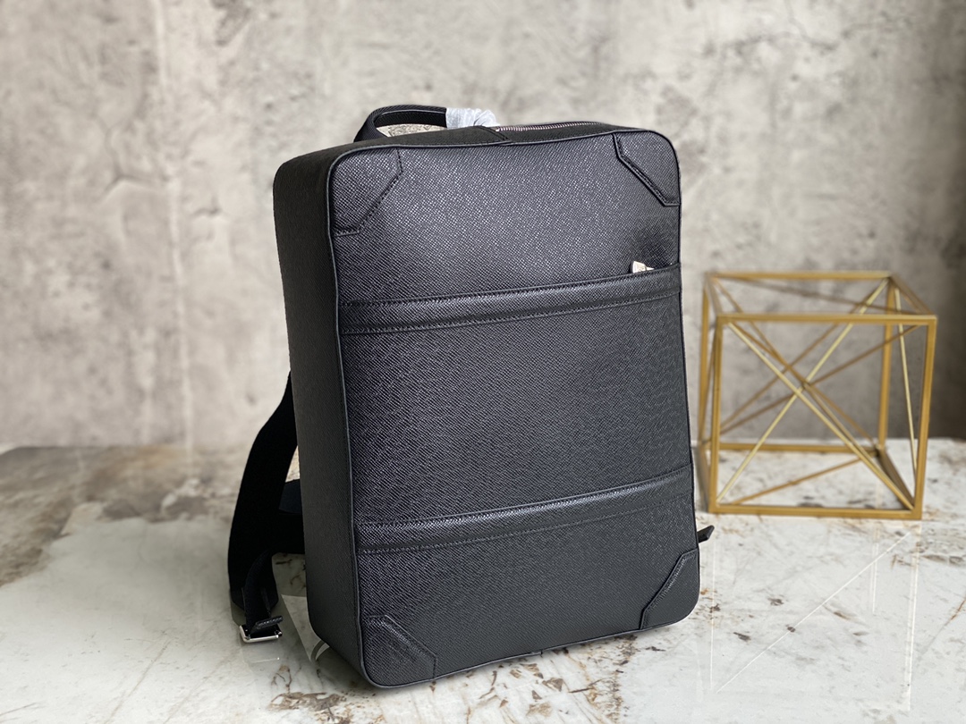[TOP] Louis Vuitton LV Briefcase Backpack Taiga Leather 29x38.5x11cm - Black