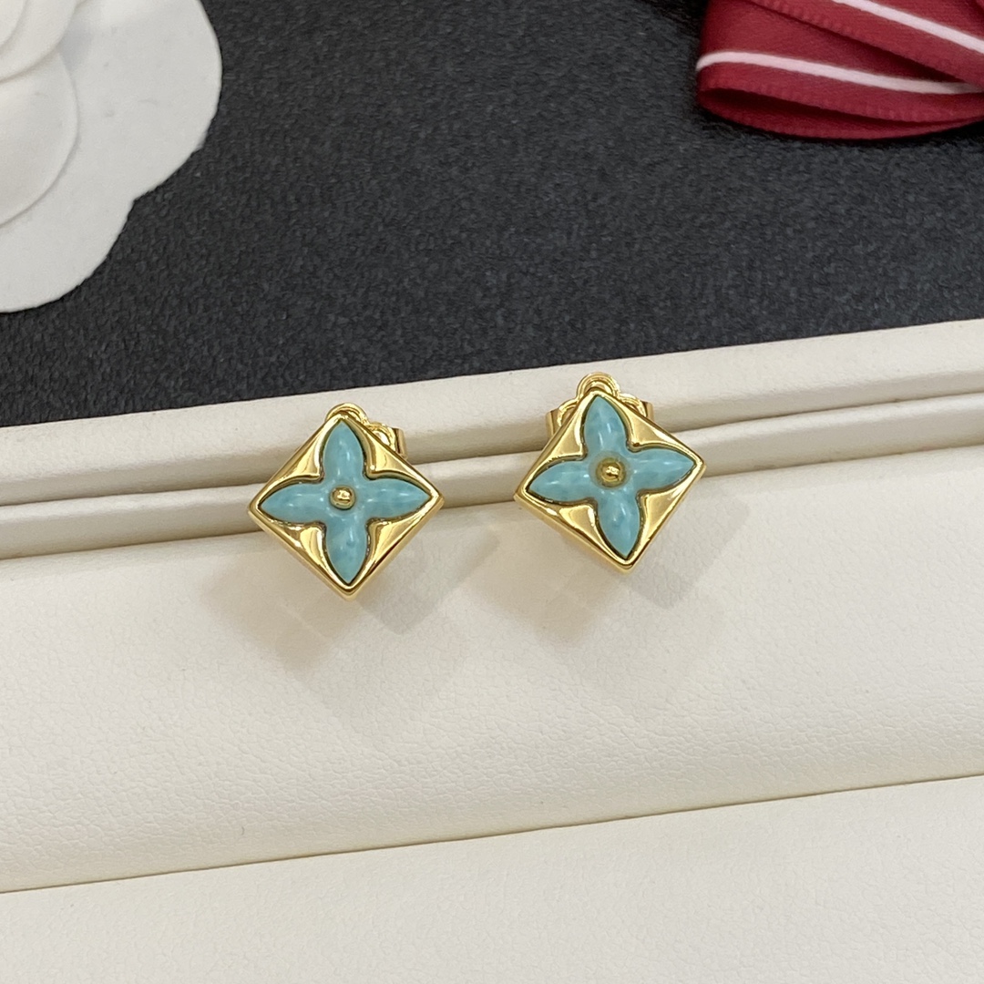 [TOP] Louis Vuitton LV Earrings - Gold