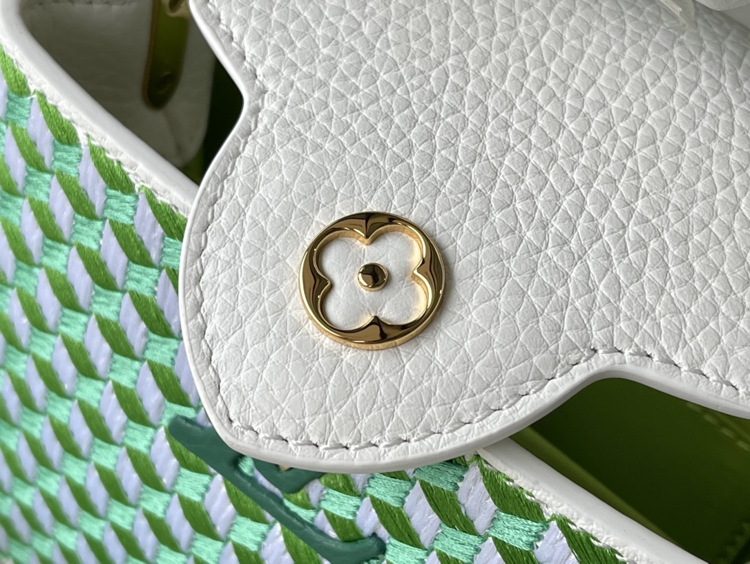 [TOP] Louis Vuitton LV Capucines Tressage Bag Taurillon Leather - Green