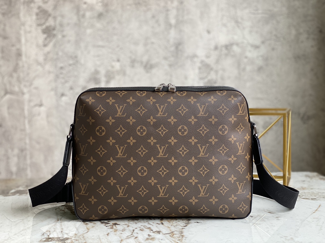 [TOP] Louis Vuitton LV Torres Crossbody Bag Macassar Canvas/Calfskin 36x25x11cm - Brown