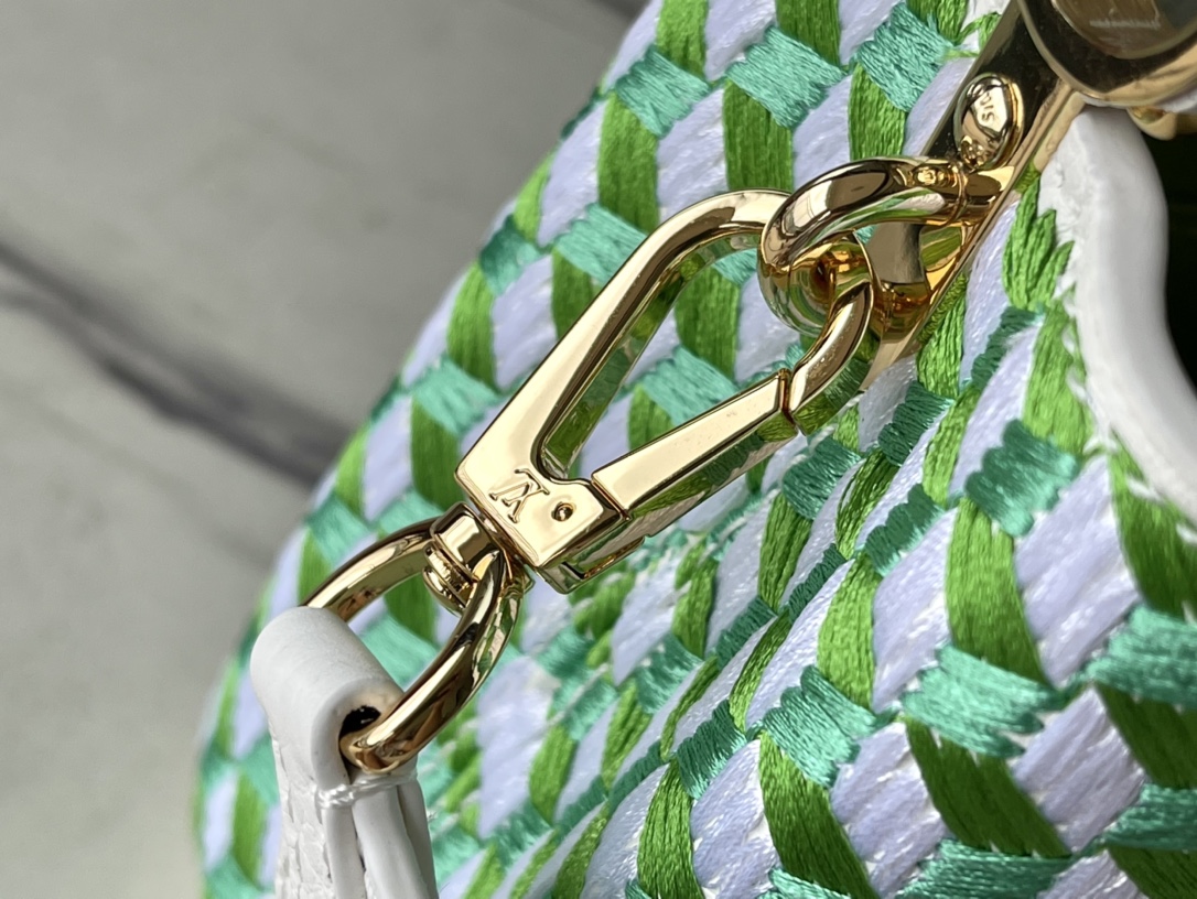 [TOP] Louis Vuitton LV Capucines Tressage Bag Taurillon Leather - Green