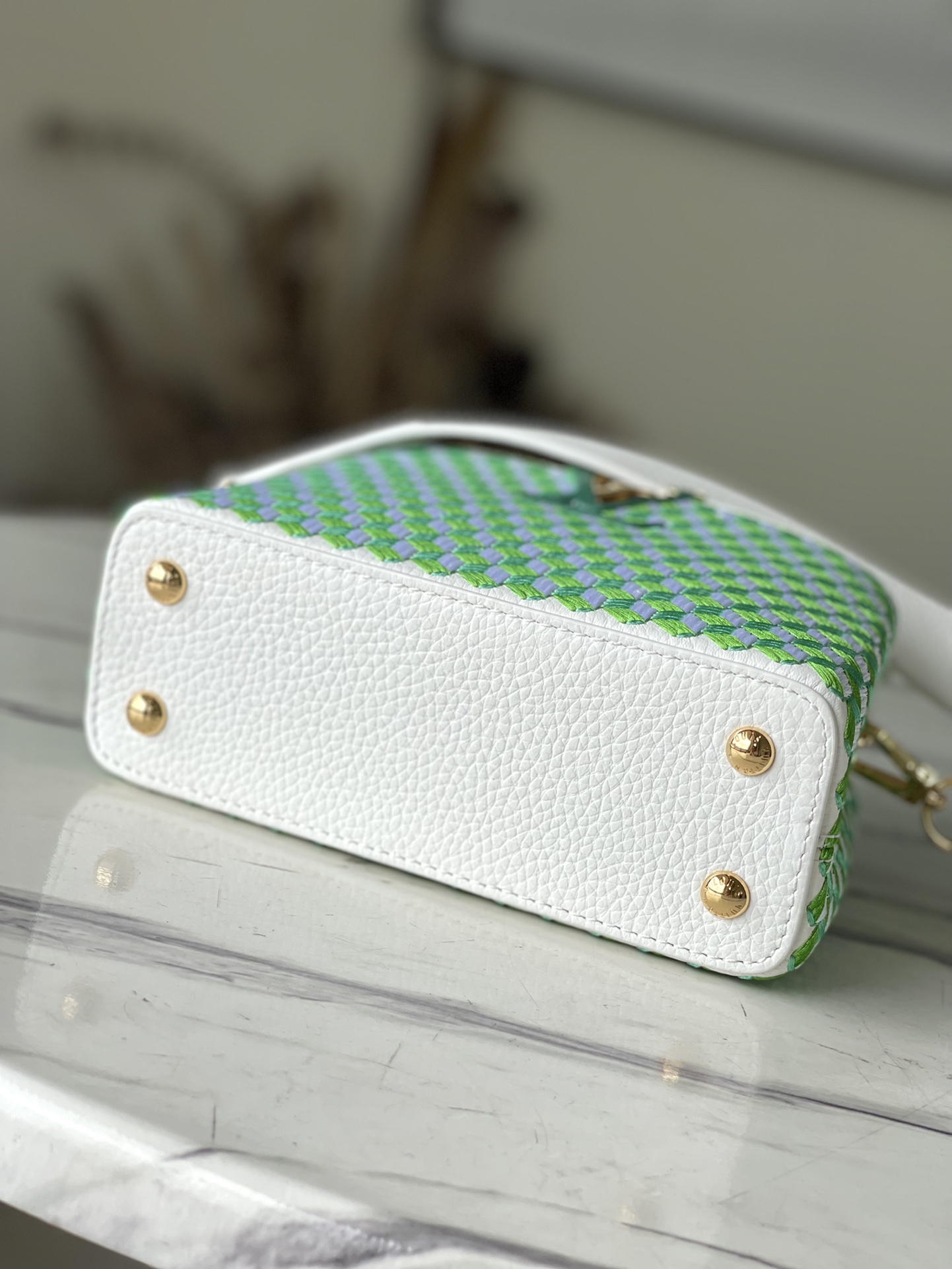 [TOP] Louis Vuitton LV Capucines Tressage Bag Taurillon Leather - Green