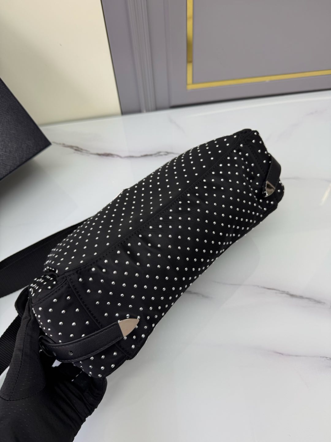 [TOP] PRADA Messenger Bag Nylon 33x17x9cm - Black