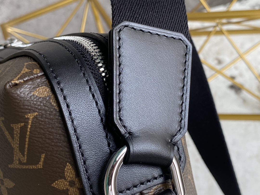 [TOP] Louis Vuitton LV Torres Crossbody Bag Macassar Canvas/Calfskin 36x25x11cm - Brown