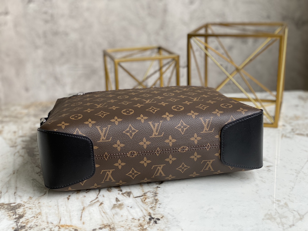 [TOP] Louis Vuitton LV Torres Crossbody Bag Macassar Canvas/Calfskin 36x25x11cm - Brown