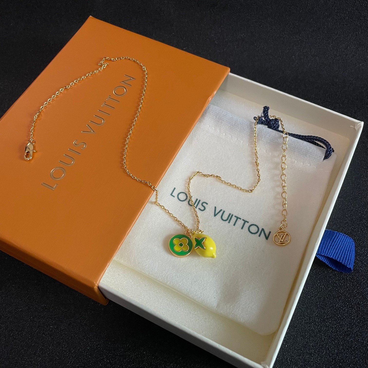 [TOP] Louis Vuitton LV Lemon Necklace - Yellow