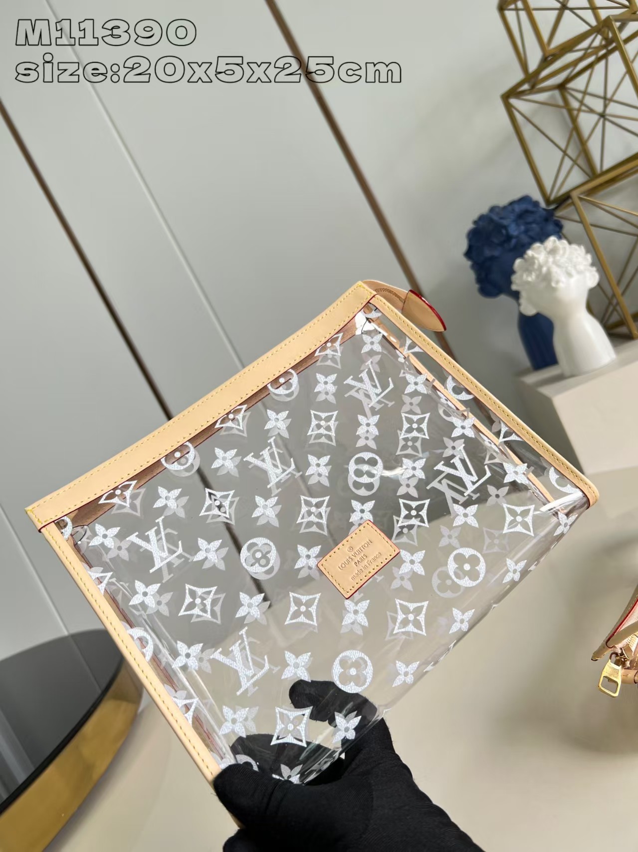 [TOP] Louis Vuitton LV Trio Poche Toilette  - Transparent