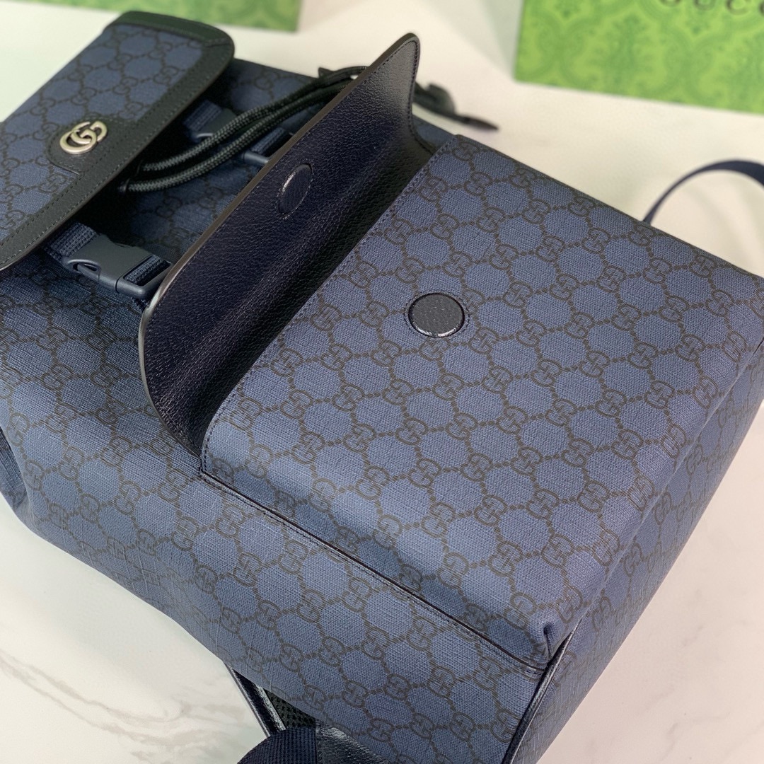 [TOP] GUCCI GG Leather Backpack 40.5*29*13.5CM - Blue