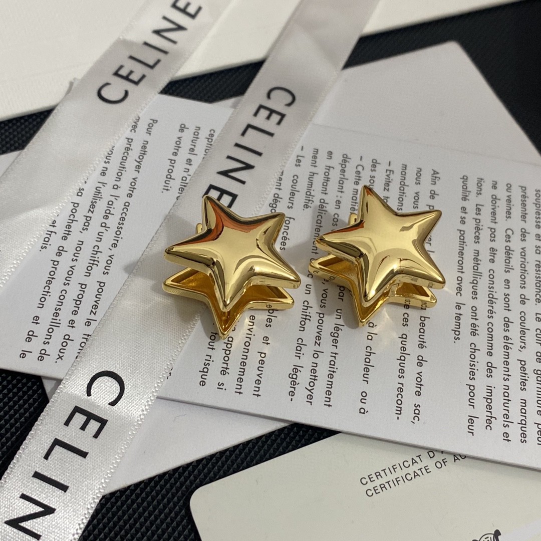 [TOP] CELINE Earrings- Gold