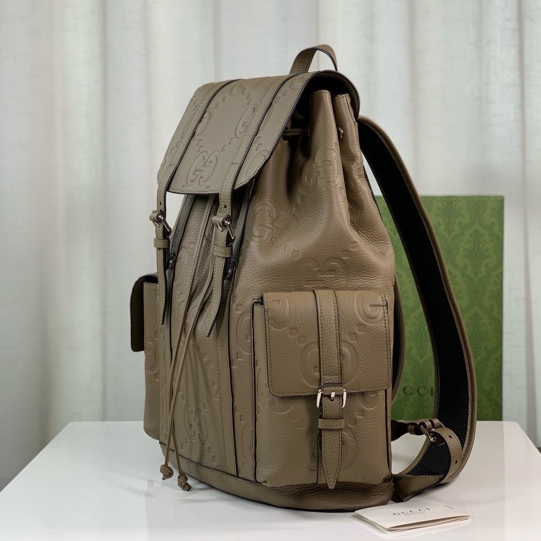 [TOP] GUCCI GG Leather Backpack 34X41X12CM - 2 Colors