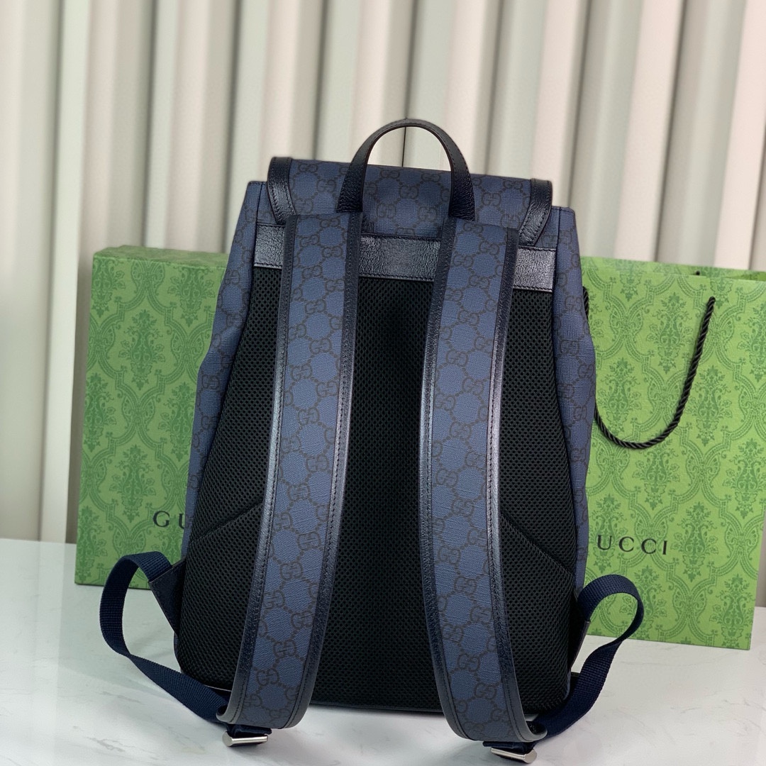 [TOP] GUCCI GG Leather Backpack 40.5*29*13.5CM - Blue