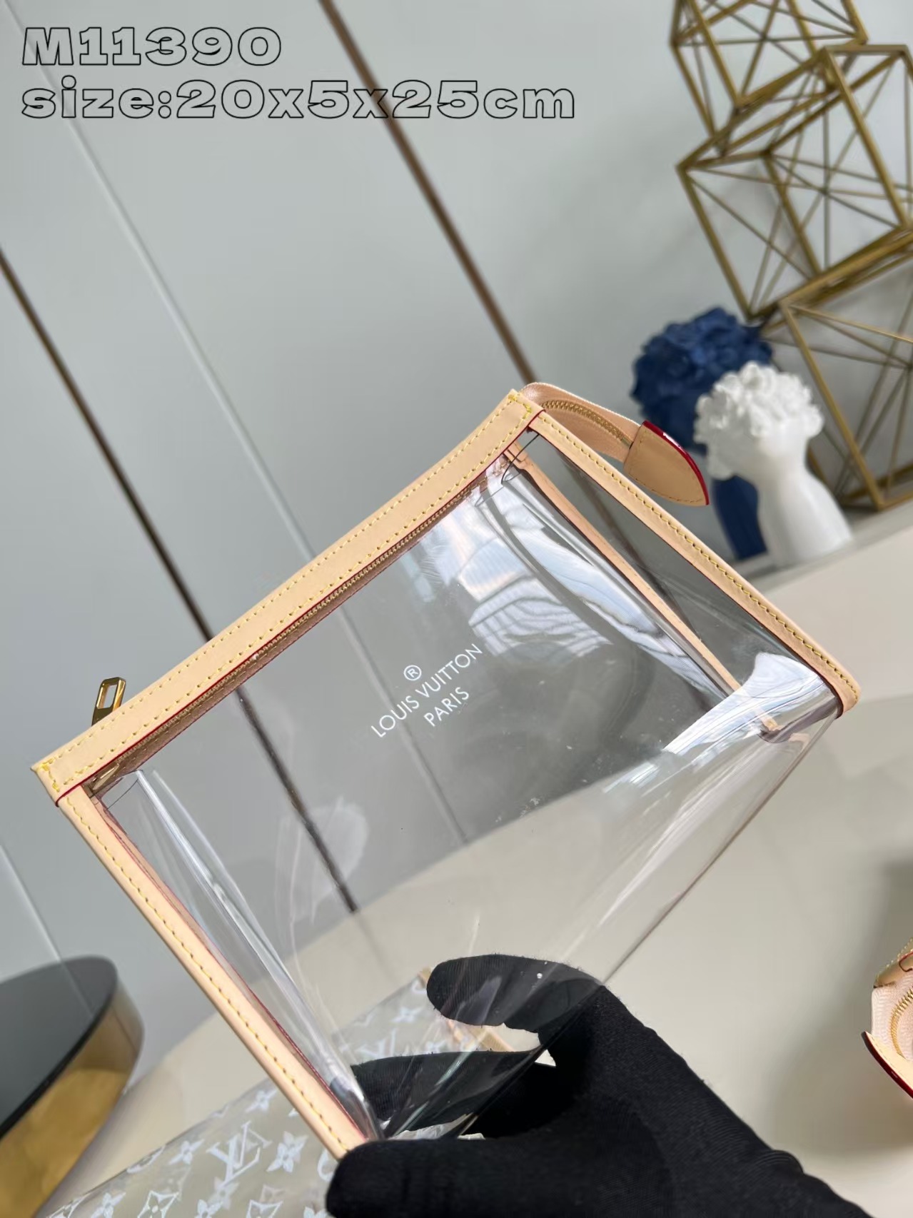 [TOP] Louis Vuitton LV Trio Poche Toilette  - Transparent