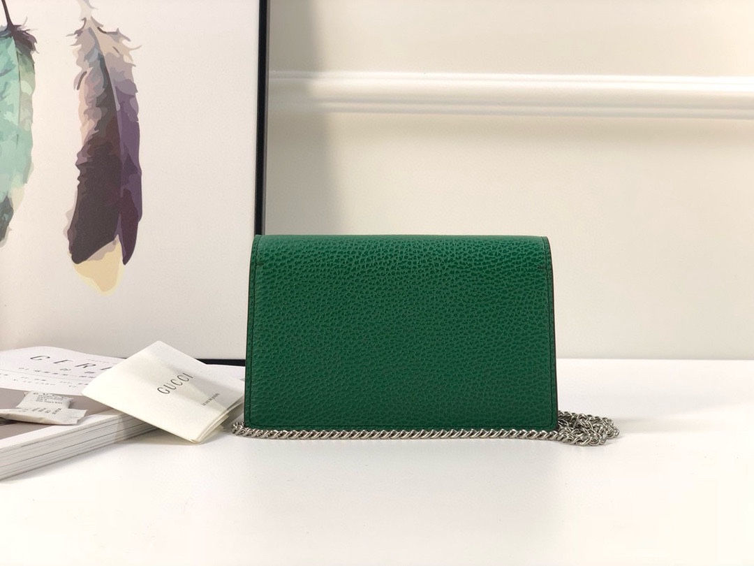 [TOP] GUCCI Dionysus Bag Mini Chain Bag 16.5x10x4cm - Green
