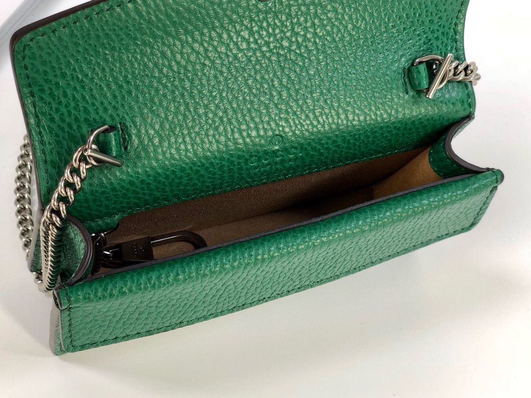 [TOP] GUCCI Dionysus Bag Mini Chain Bag 16.5x10x4cm - Green