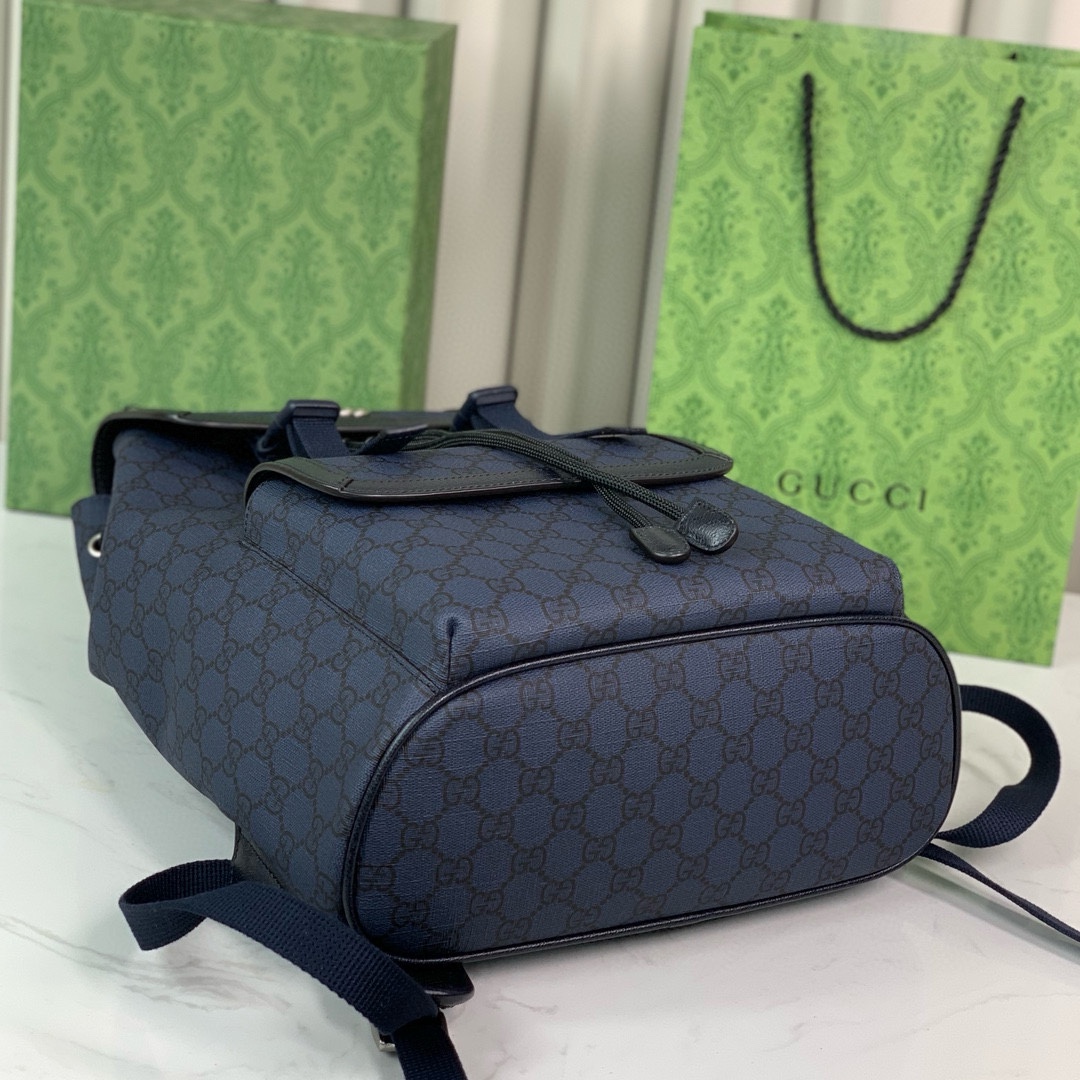 [TOP] GUCCI GG Leather Backpack 40.5*29*13.5CM - Blue