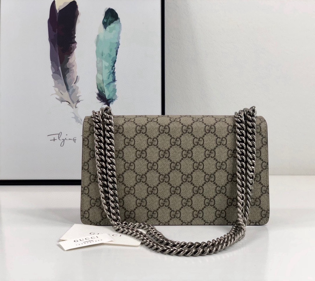 [TOP] GUCCI Dionysus Bag Mini Chain Bag 25X14X8cm - Brown