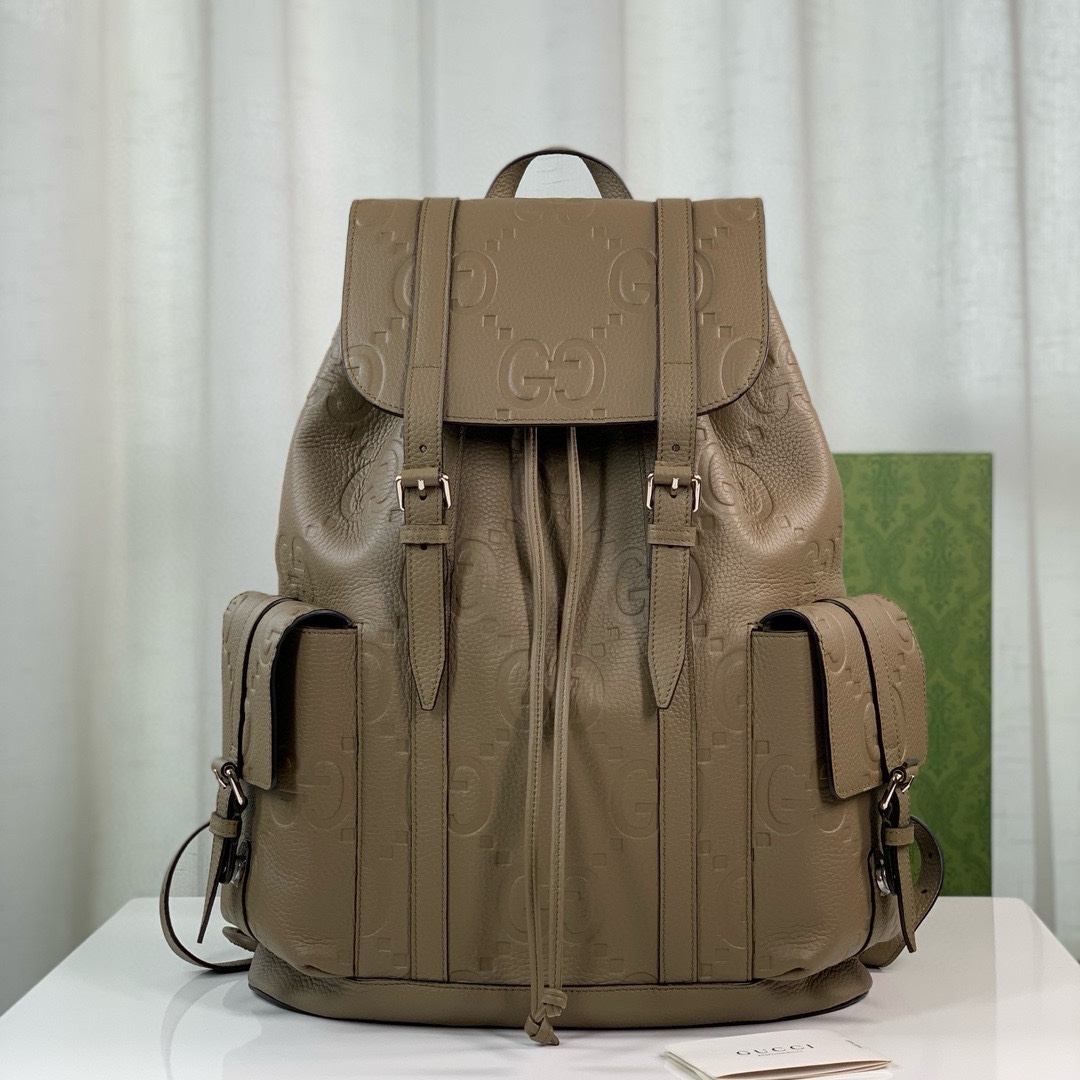 [TOP] GUCCI GG Leather Backpack 34X41X12CM - 2 Colors