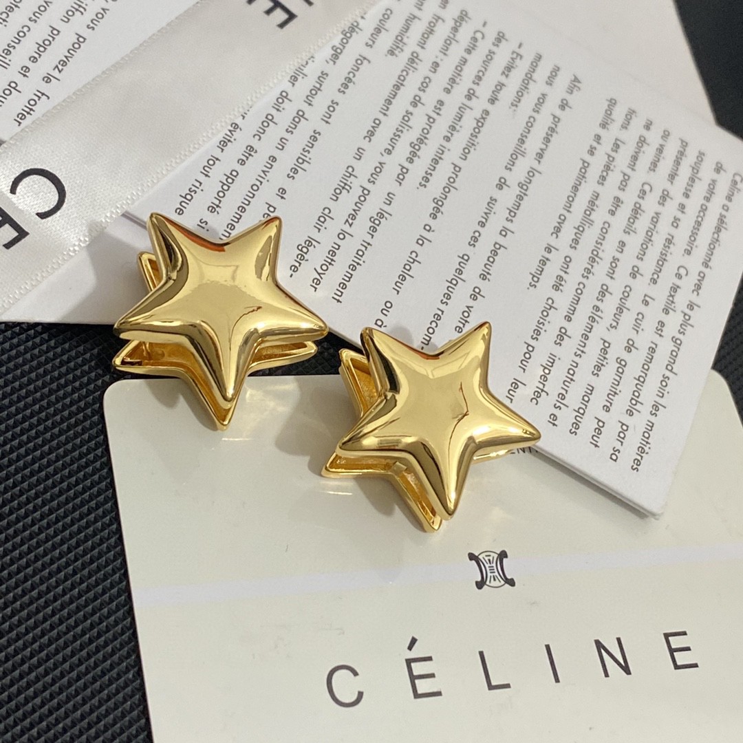 [TOP] CELINE Earrings- Gold