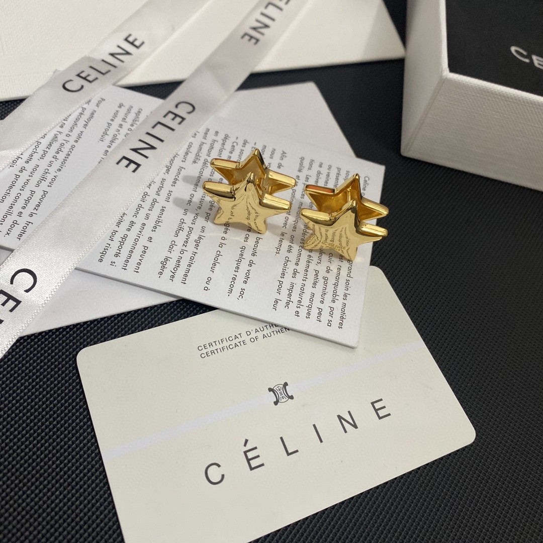 [TOP] CELINE Earrings- Gold