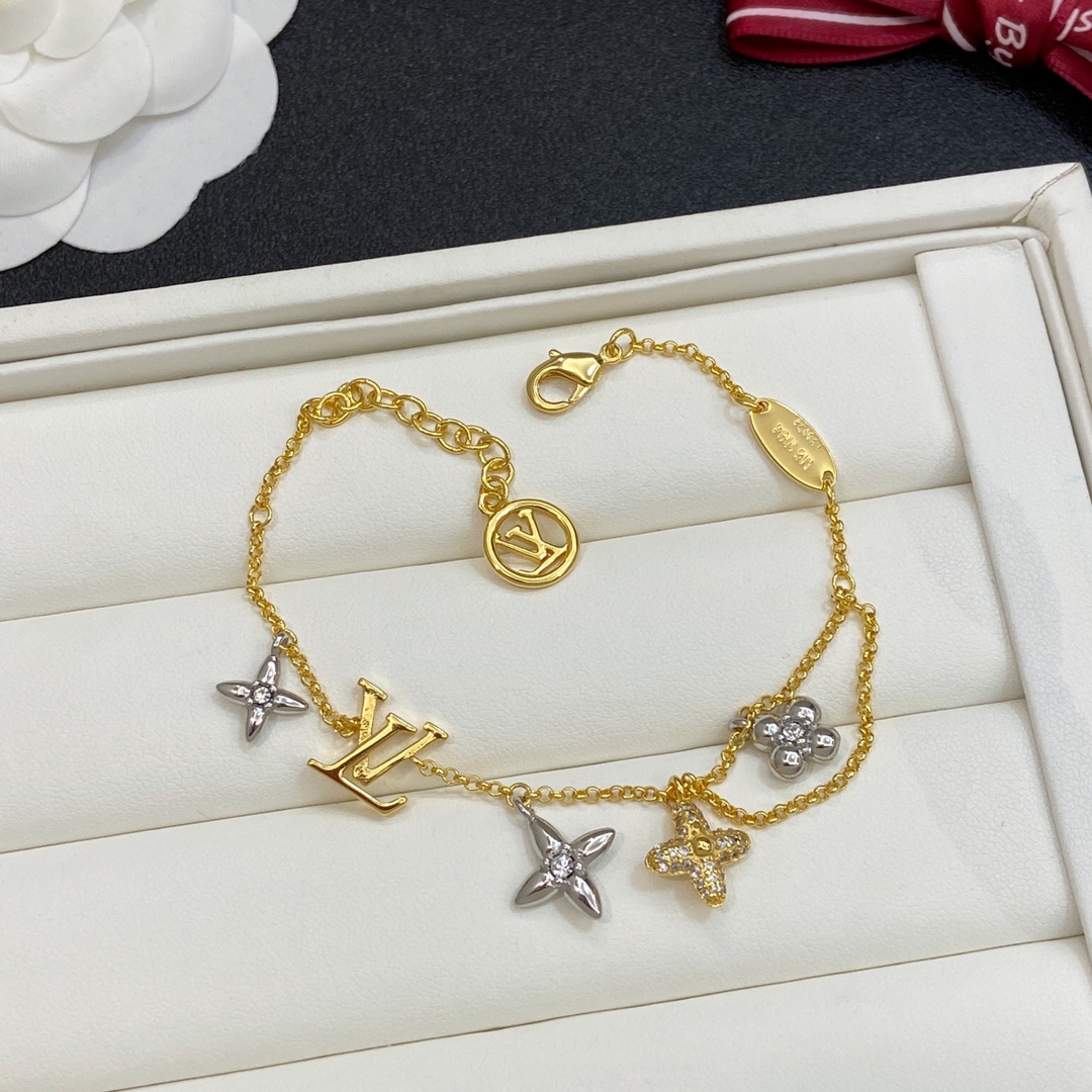 [TOP] Louis Vuitton LV Bracelet - Gold