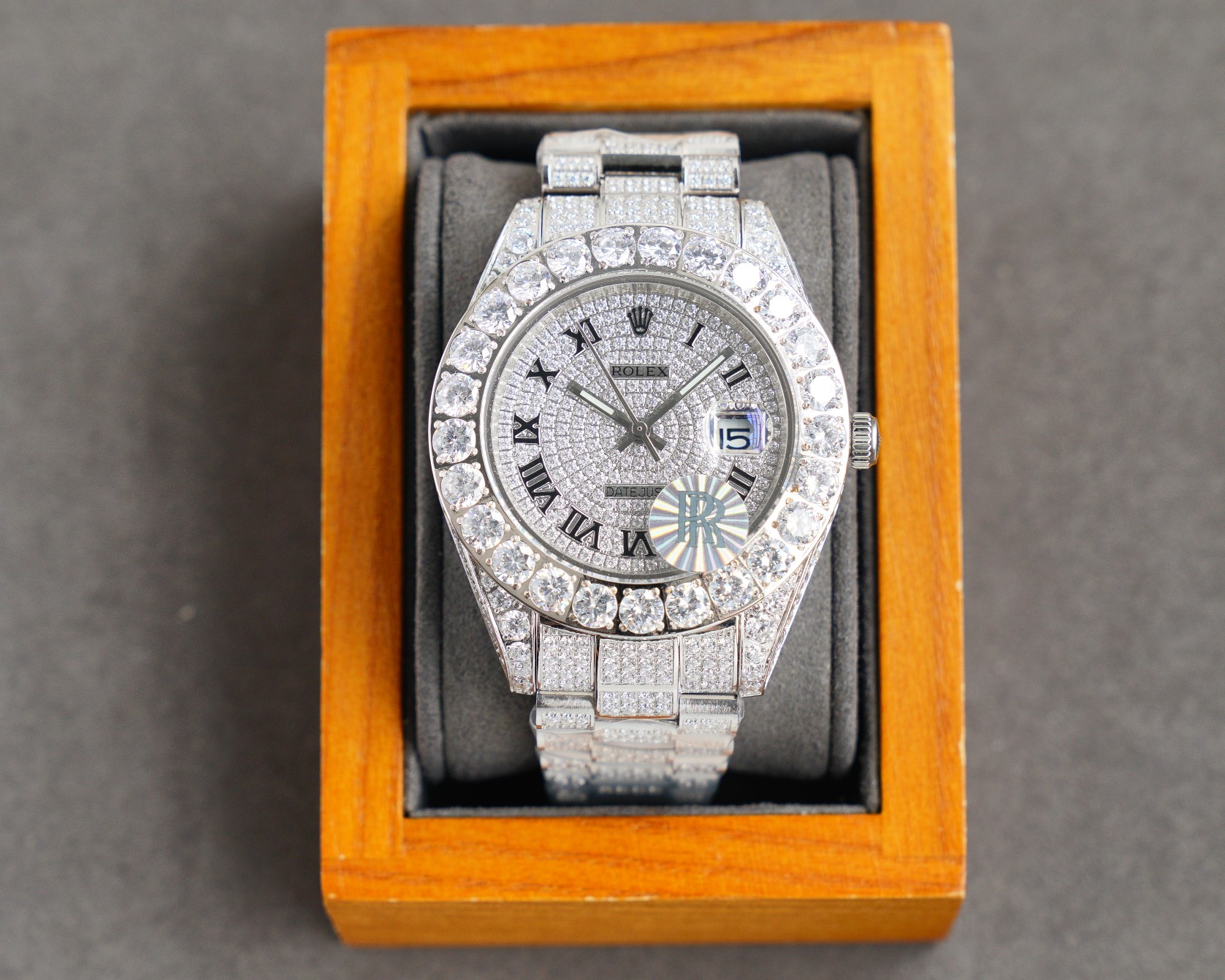 [TOP] ROLEX Men's Watch with Full Diamonds 41x22mm - 2 Color