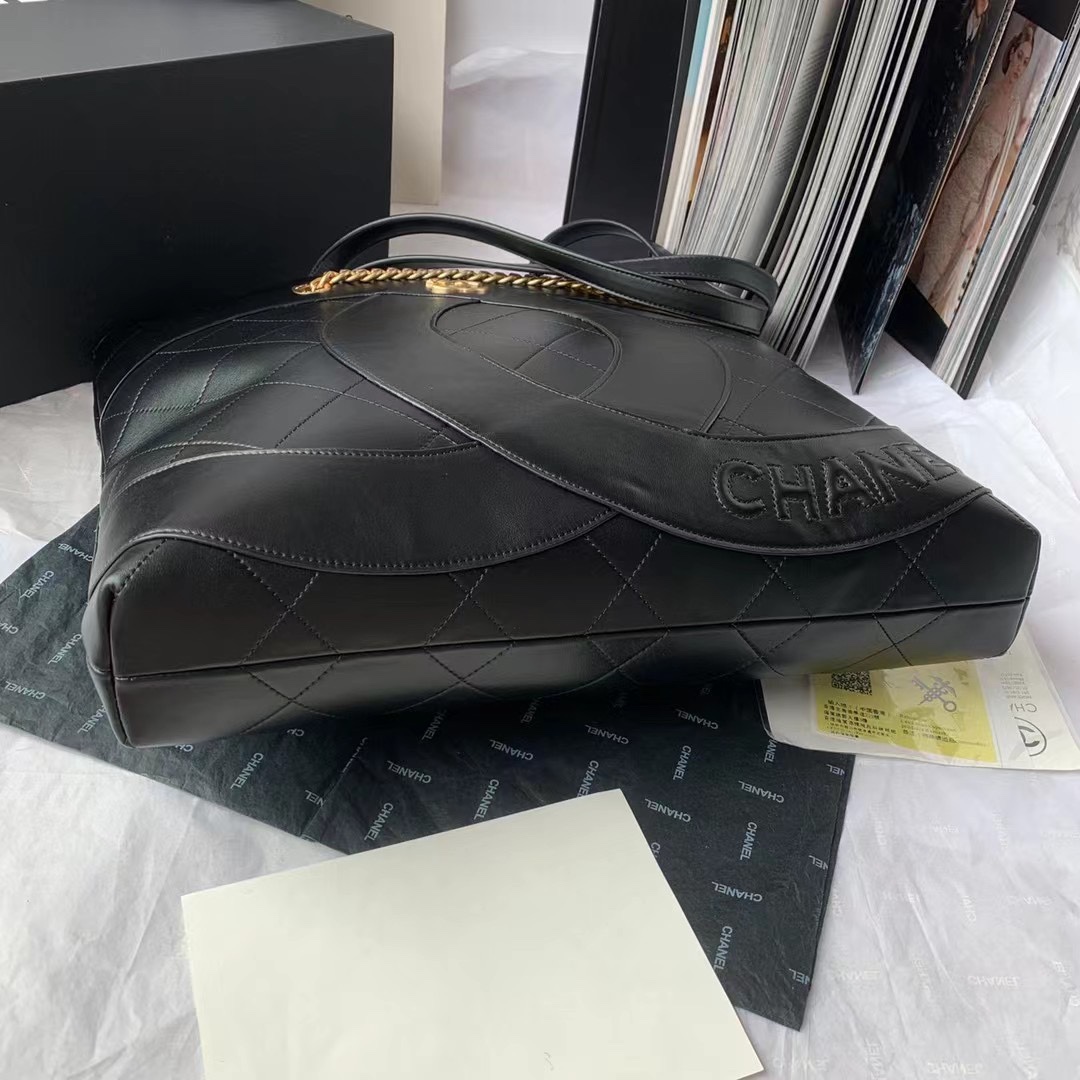 [TOP] CHANEL 23P Shopping Bag 37*36*6cm - Black