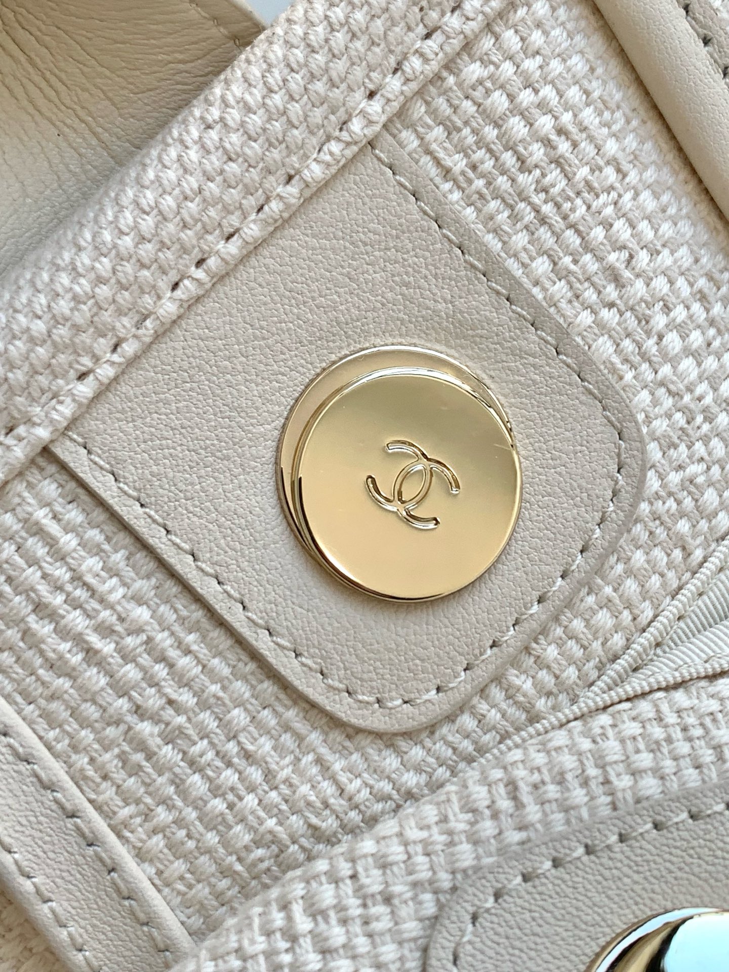 [TOP] CHANEL Deauville Bag 34cm/38cm - Beige