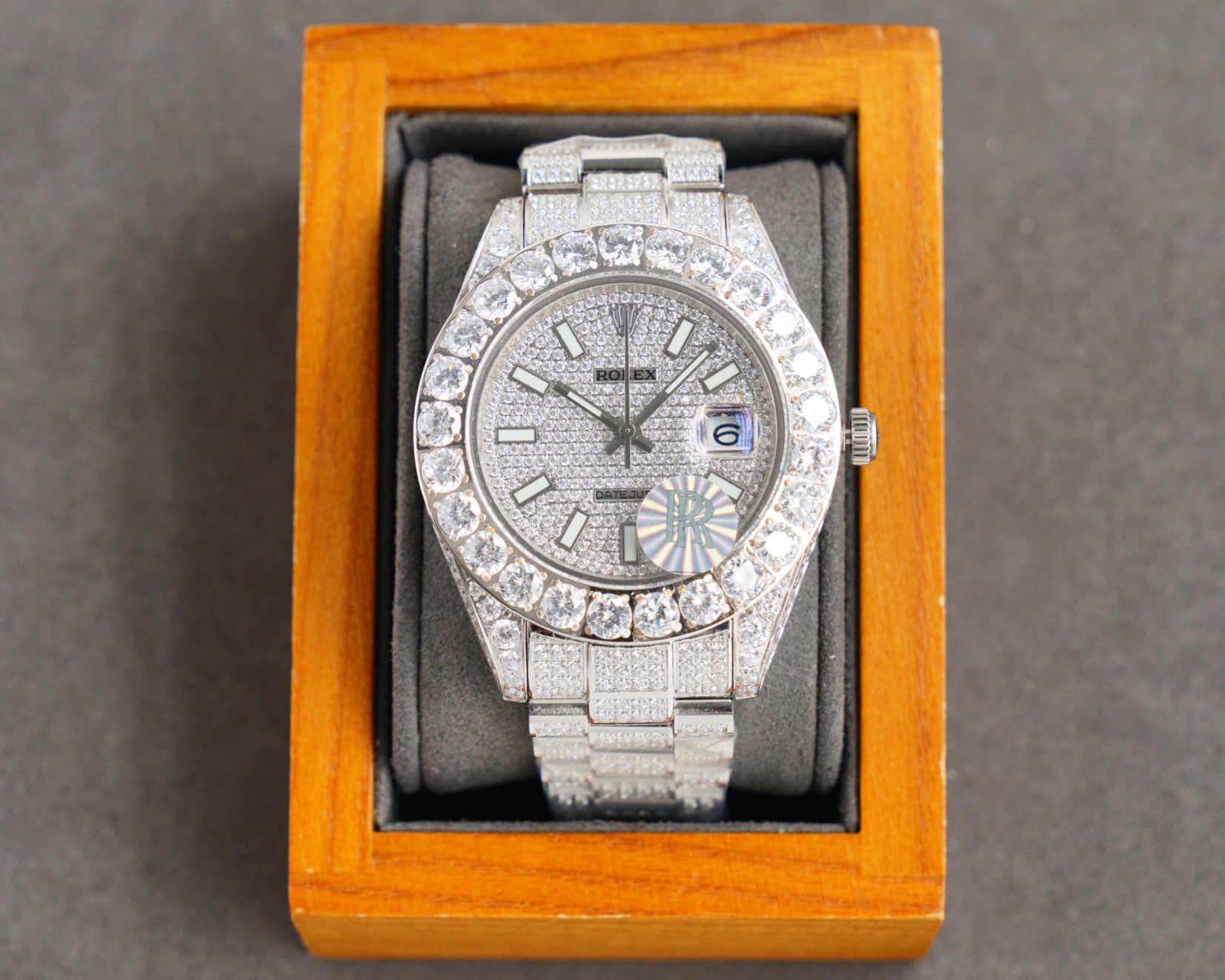 [TOP] ROLEX Men's Watch with Full Diamonds 41x22mm - 2 Color