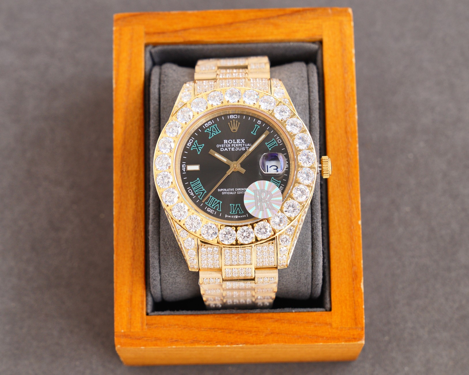 [TOP] ROLEX Men's Watch with Diamonds 41x22mm - 2 Color