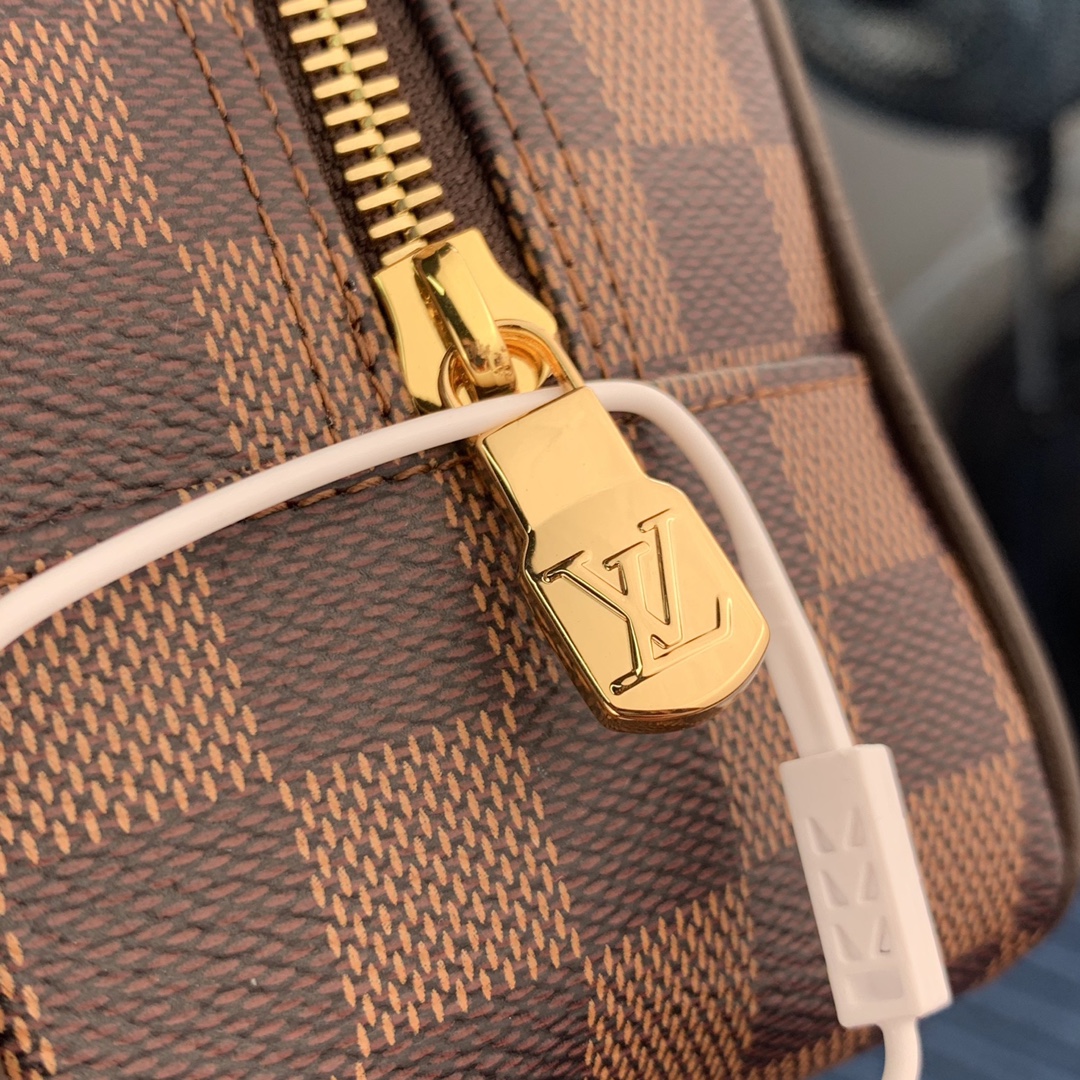 [TOP] Louis Vuitton LV Damier Canvas Bag 25.5x17x9cm - Brown