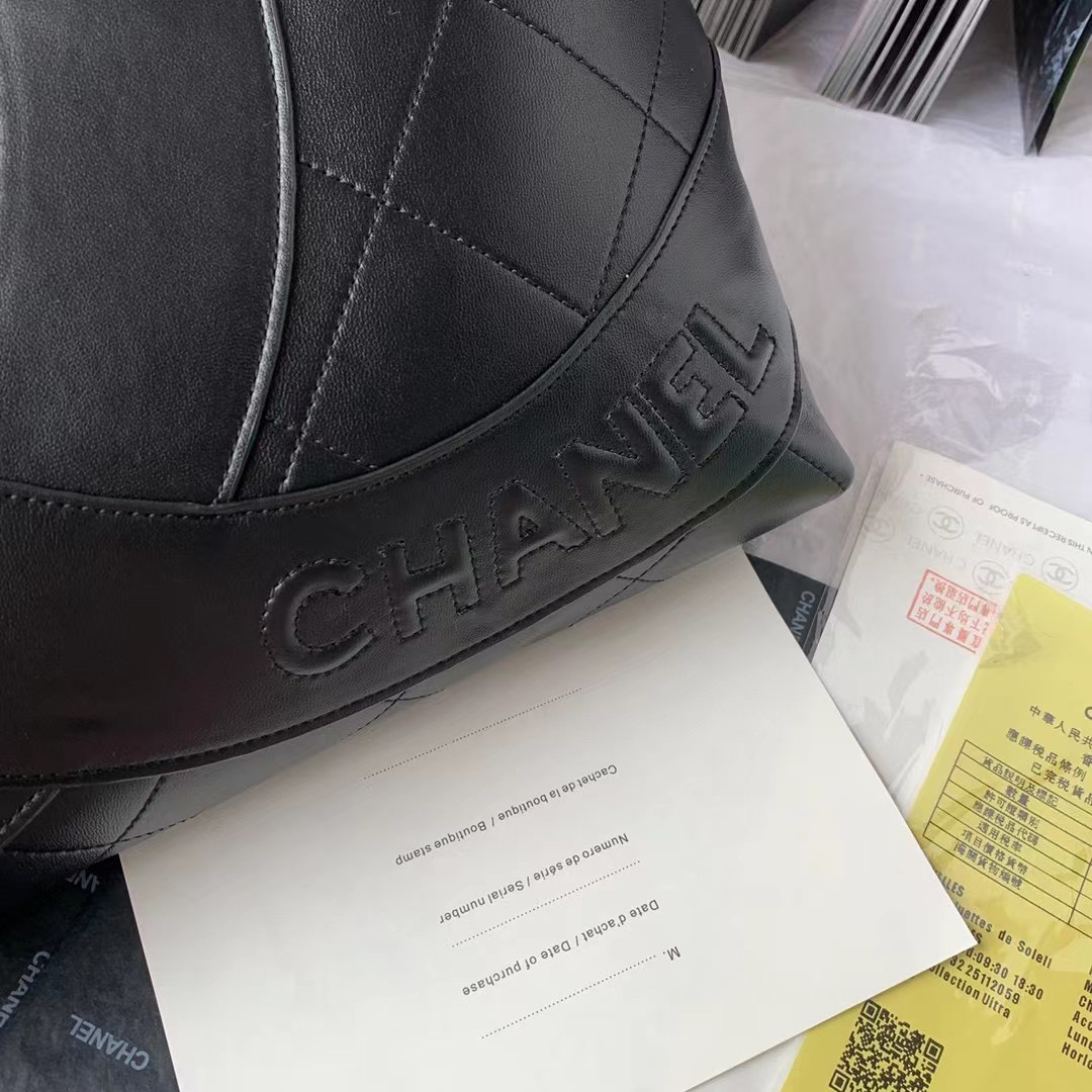 [TOP] CHANEL 23P Shopping Bag 37*36*6cm - Black